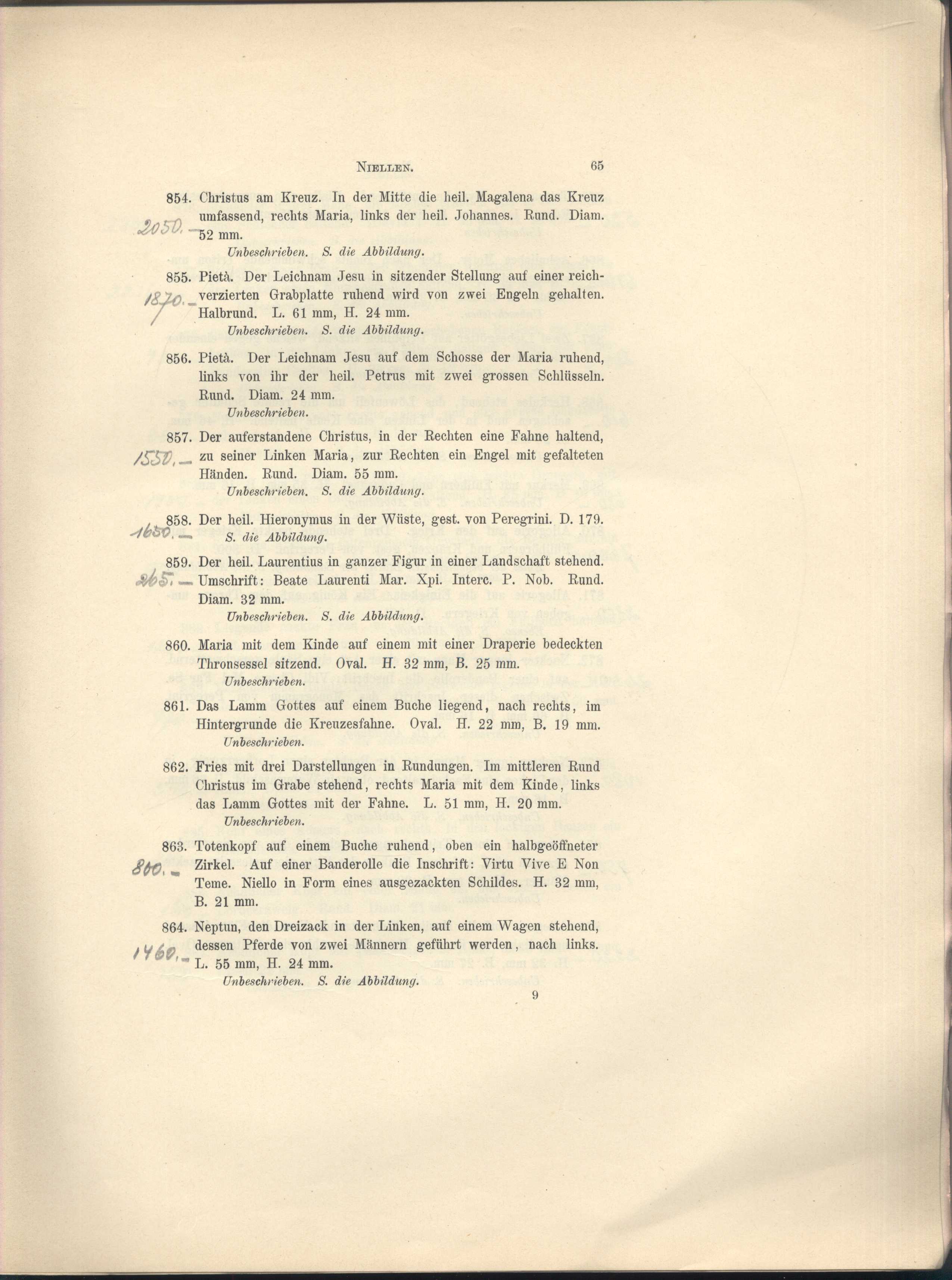 Náhledový obrázek Katalog von Kupferstichen, Radierungen, Holzschnitten etc. - 39
