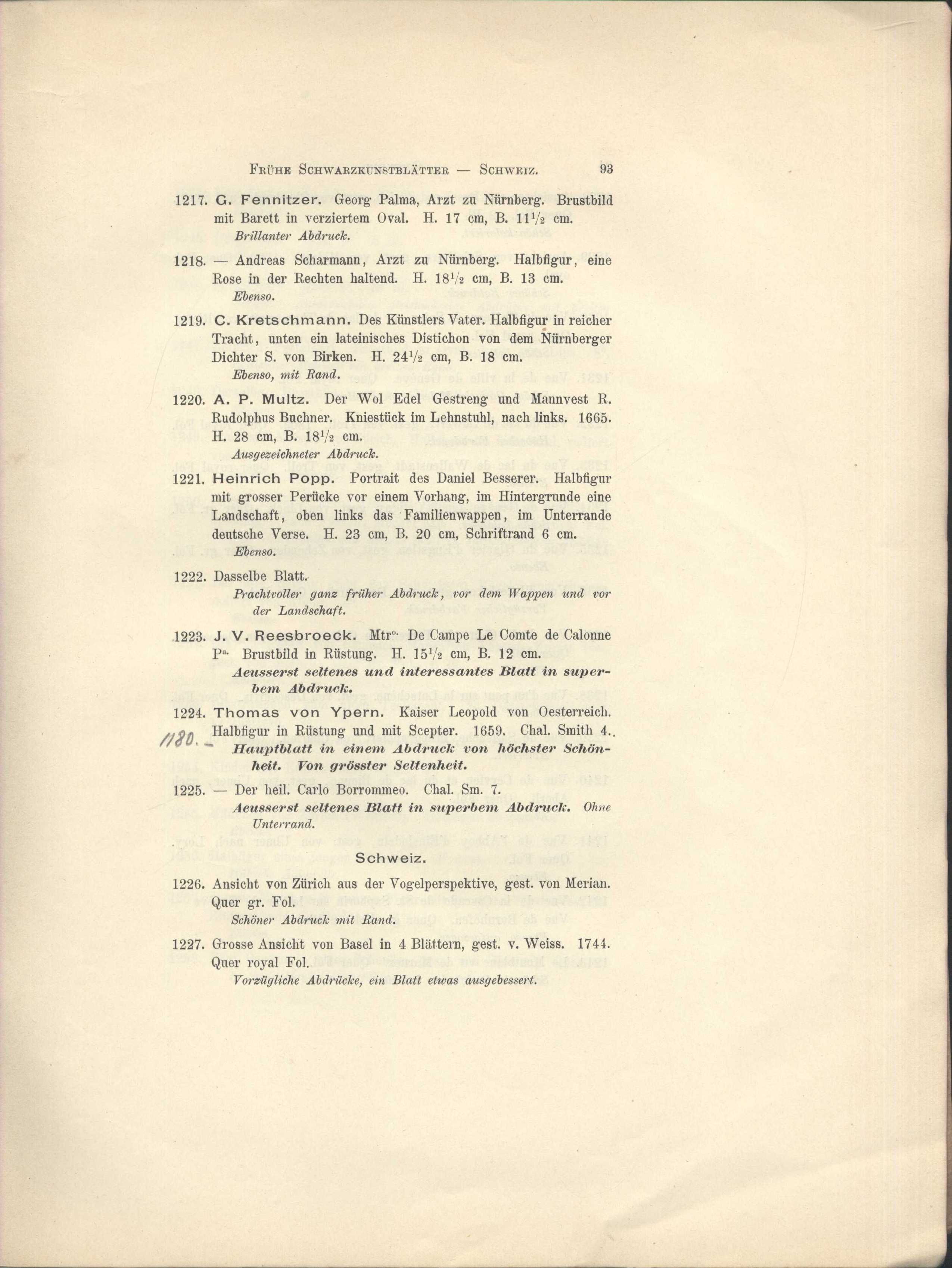 Náhledový obrázek Katalog von Kupferstichen, Radierungen, Holzschnitten etc. - 54