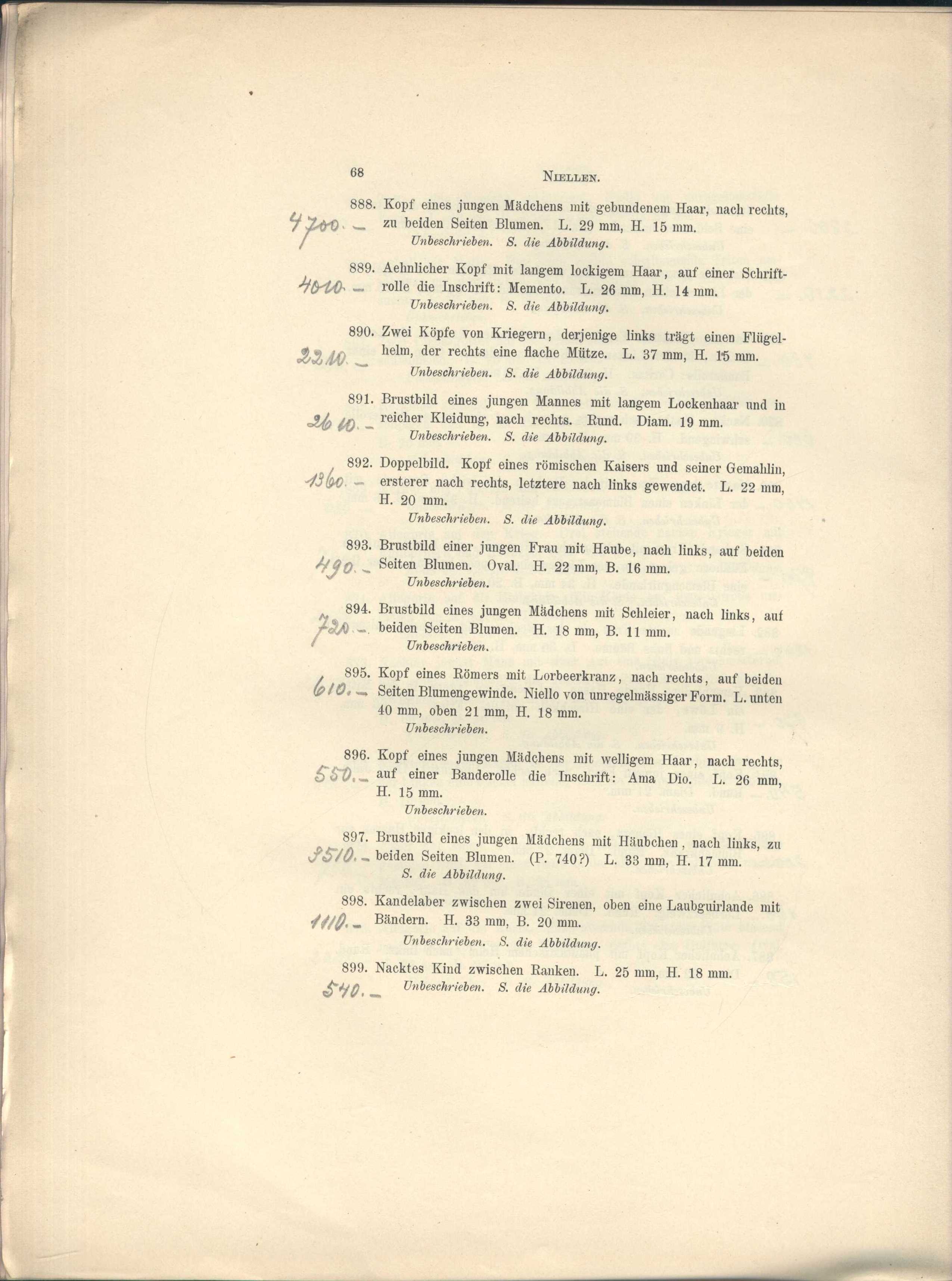 Náhledový obrázek Katalog von Kupferstichen, Radierungen, Holzschnitten etc. - 41
