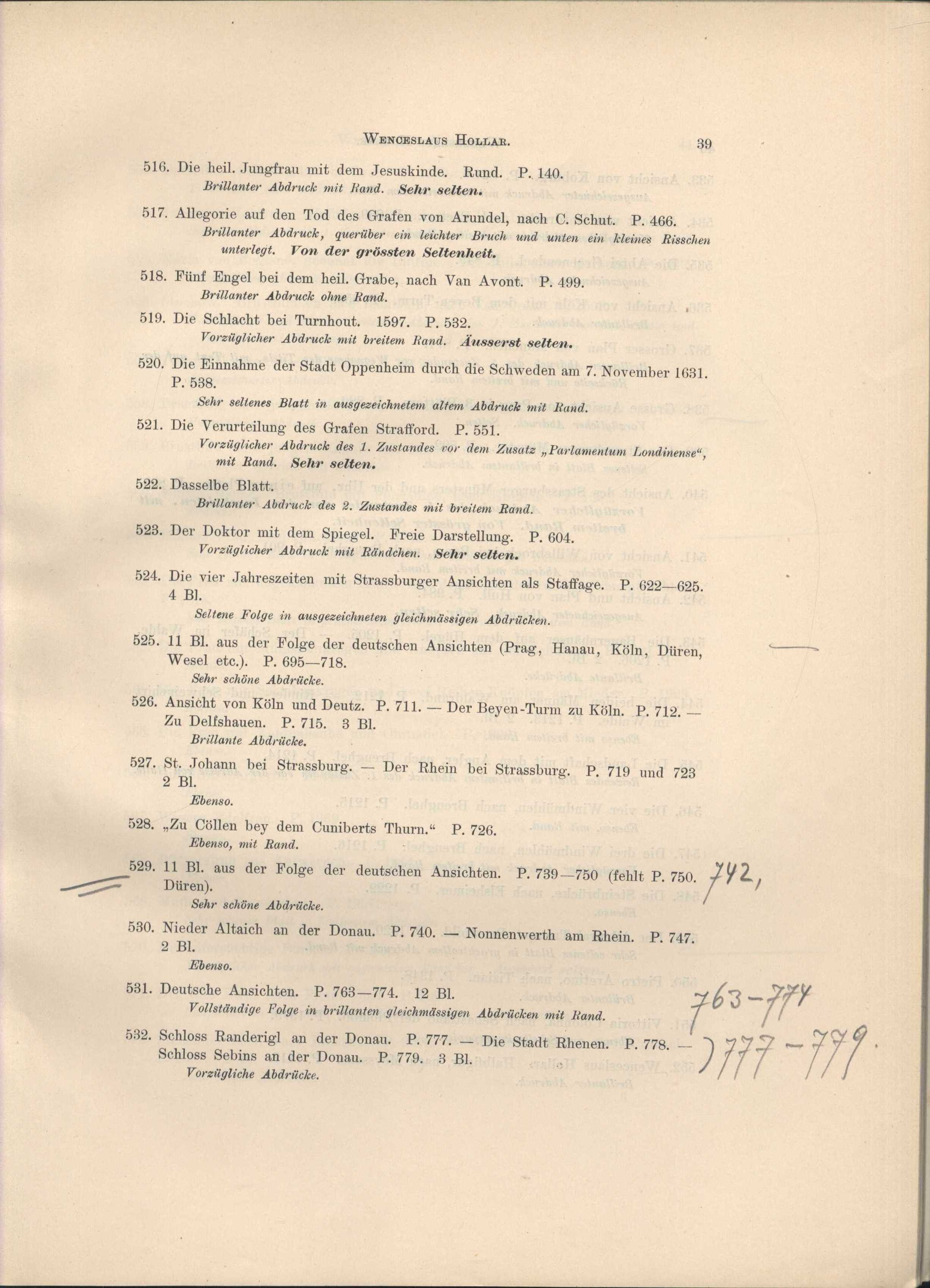 Náhledový obrázek Katalog wertvoller und seltener Blätter von Aldegrever, Bega, Beham, Burgkmair, Callot, Cranach, Dürer, Hollar, Lukas van Leyeden, Mantegna, Israel Van Meckenem, Potter, Rembrandt, Ruisdael, Schongauer, Wenzel von Olmütz etc. - 15