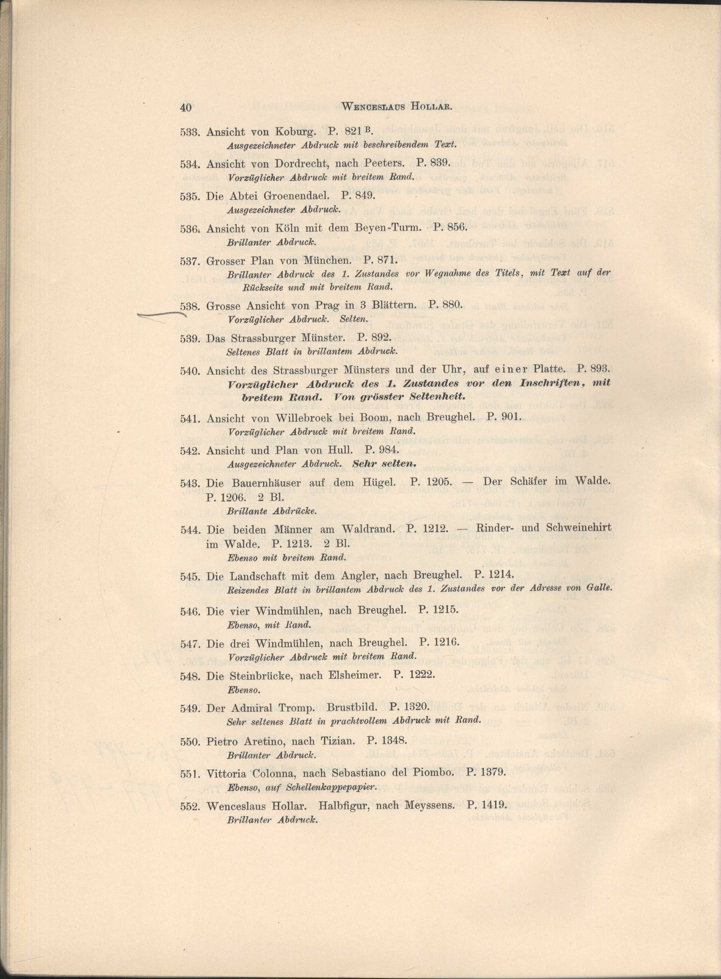 Náhledový obrázek Katalog wertvoller und seltener Blätter von Aldegrever, Bega, Beham, Burgkmair, Callot, Cranach, Dürer, Hollar, Lukas van Leyeden, Mantegna, Israel Van Meckenem, Potter, Rembrandt, Ruisdael, Schongauer, Wenzel von Olmütz etc. - 16