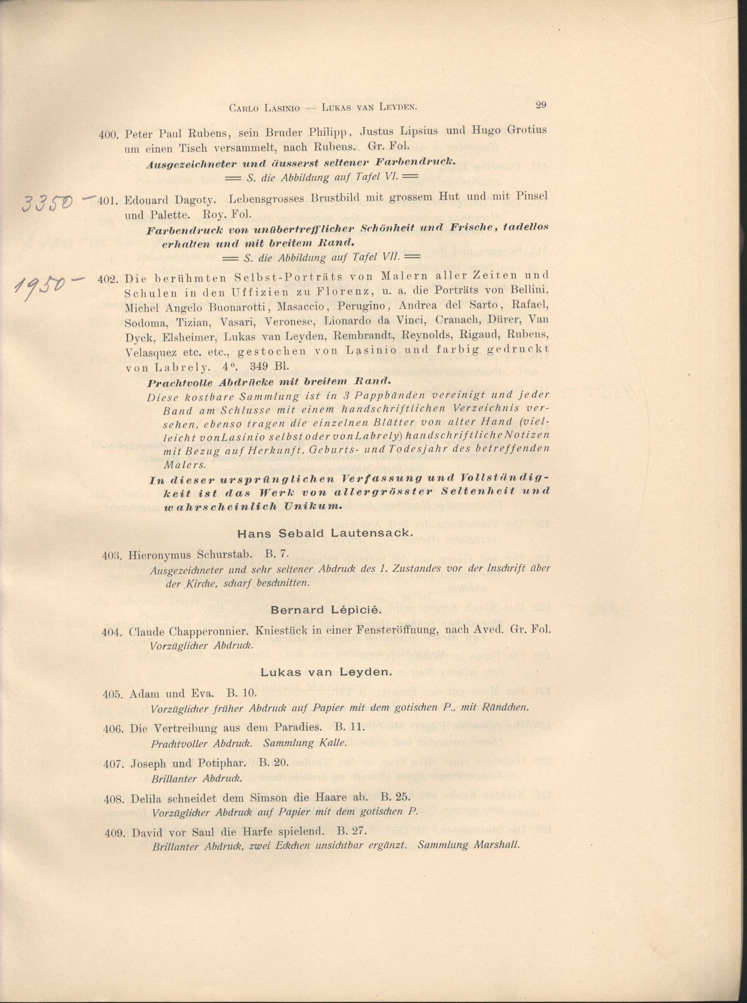 Náhledový obrázek Katalog der kostbaren Sammlung des Herrn H. S. Theobald K. C. in London - 34