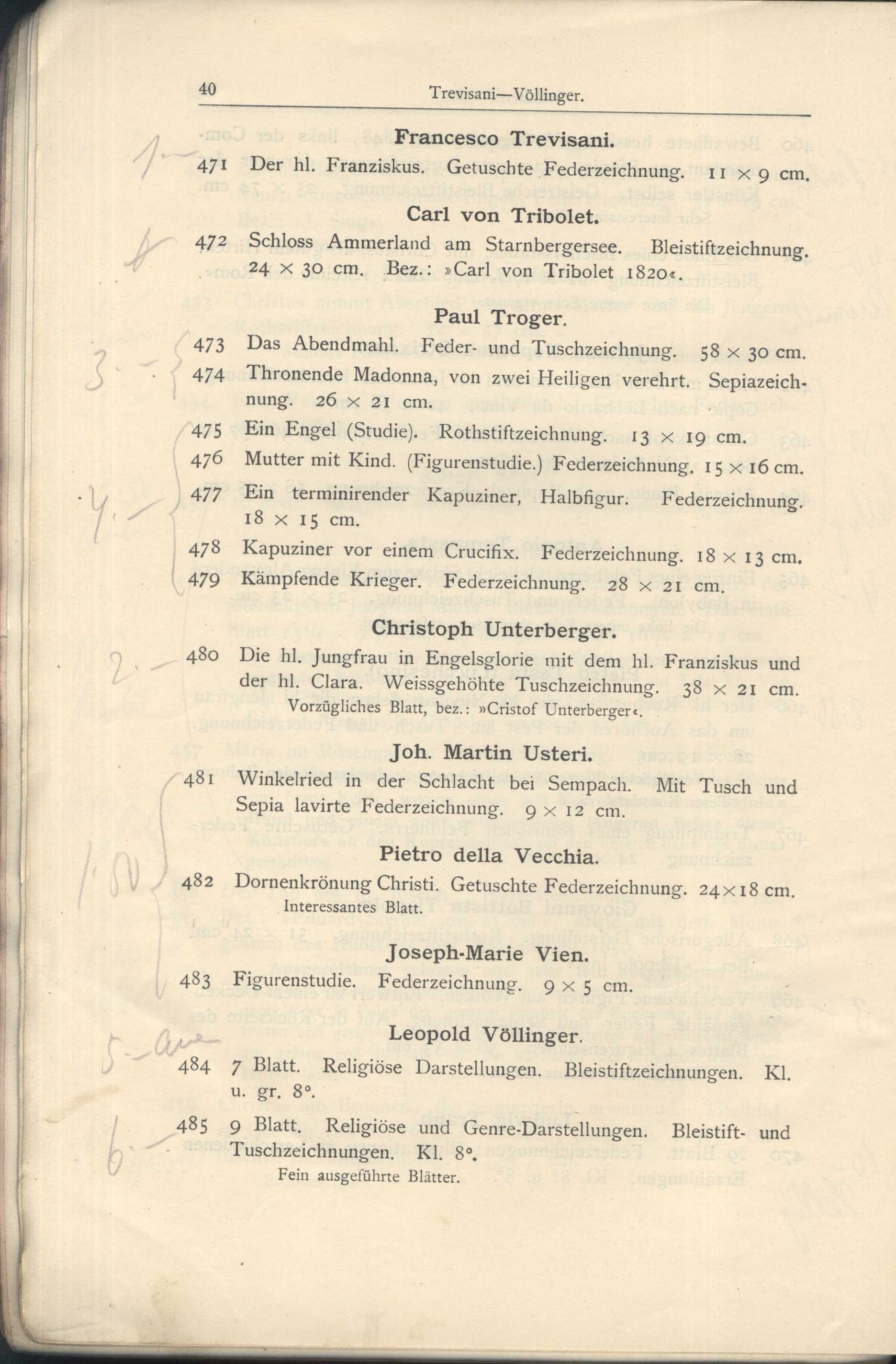 Náhledový obrázek Katalog der Kunst-Sammlung des Herrn Kommerzienraths und Verlagsbuchhändlers G. J. Manz in Regensburg - 42