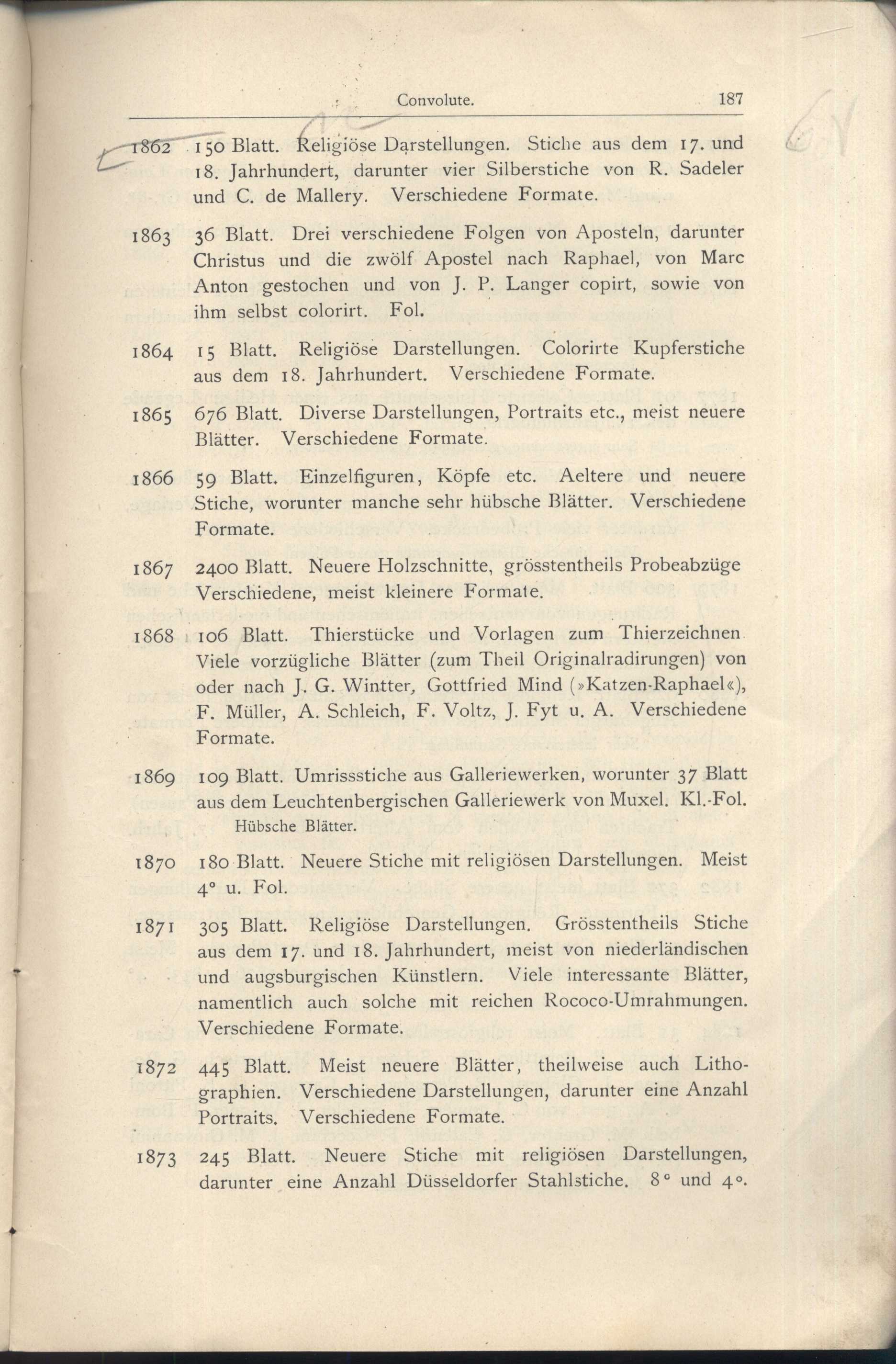 Náhledový obrázek Katalog der Kunst-Sammlung des Herrn Kommerzienraths und Verlagsbuchhändlers G. J. Manz in Regensburg - 89