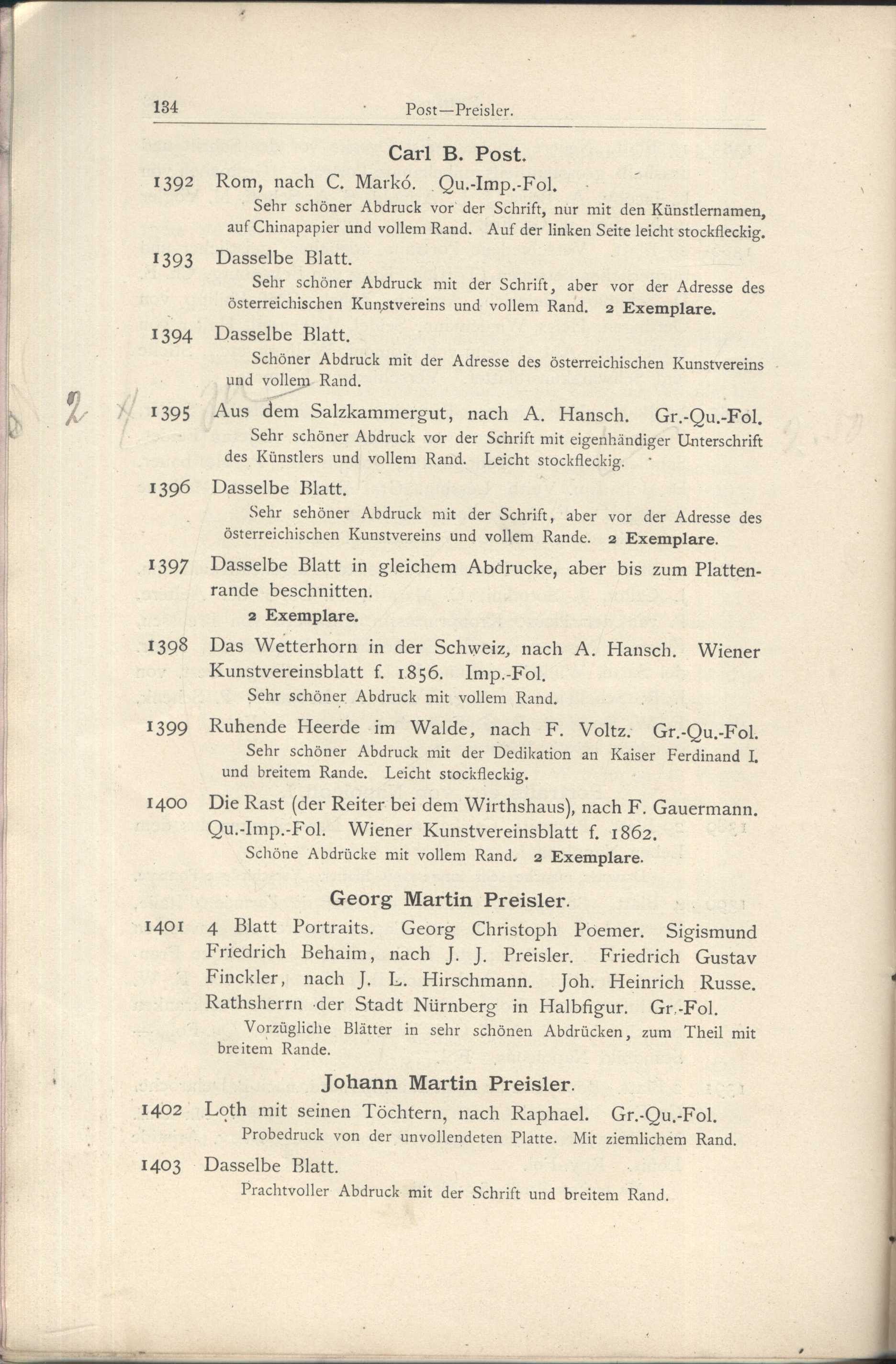 Náhledový obrázek Katalog der Kunst-Sammlung des Herrn Kommerzienraths und Verlagsbuchhändlers G. J. Manz in Regensburg - 66