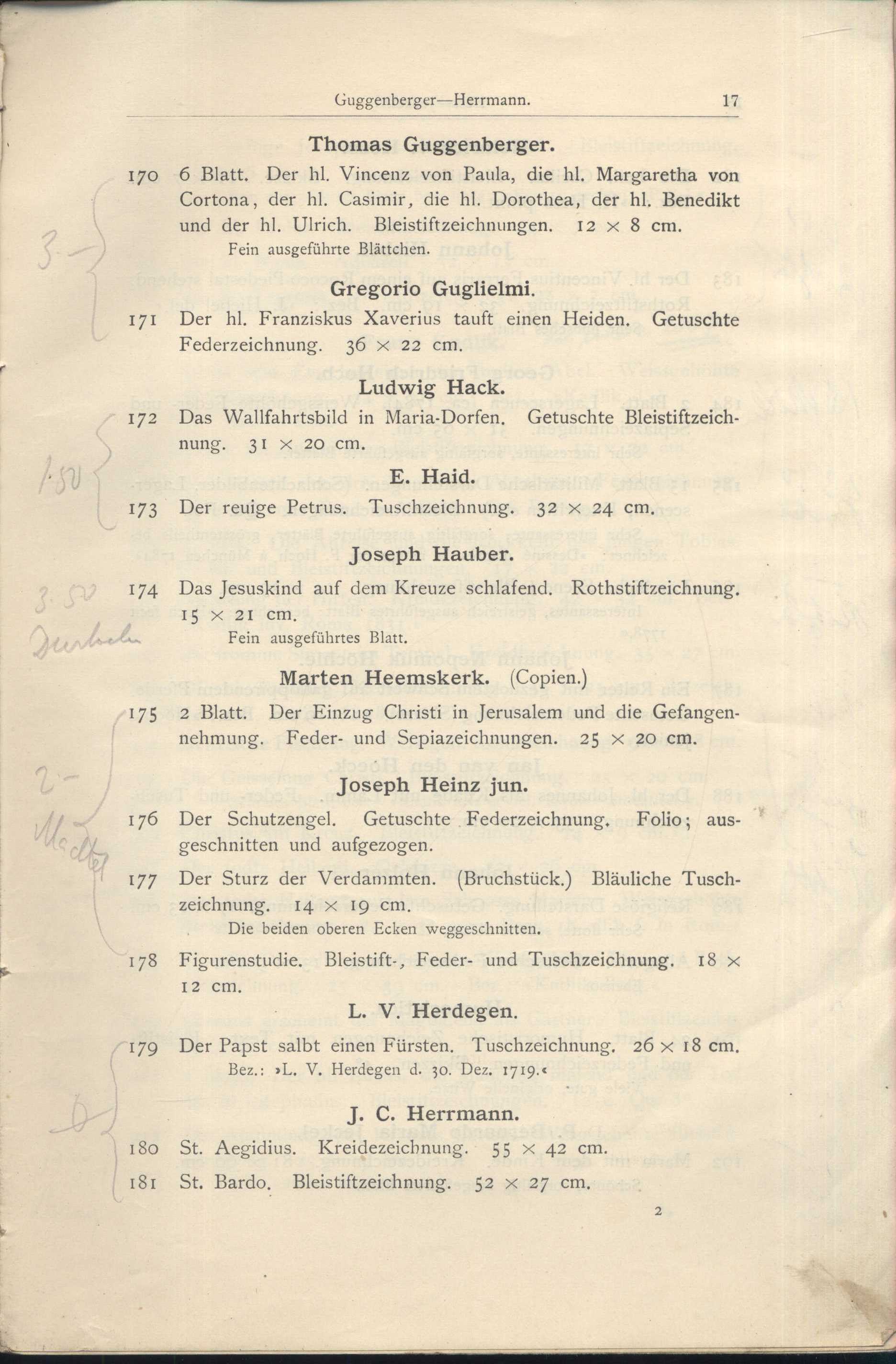 Náhledový obrázek Katalog der Kunst-Sammlung des Herrn Kommerzienraths und Verlagsbuchhändlers G. J. Manz in Regensburg - 19