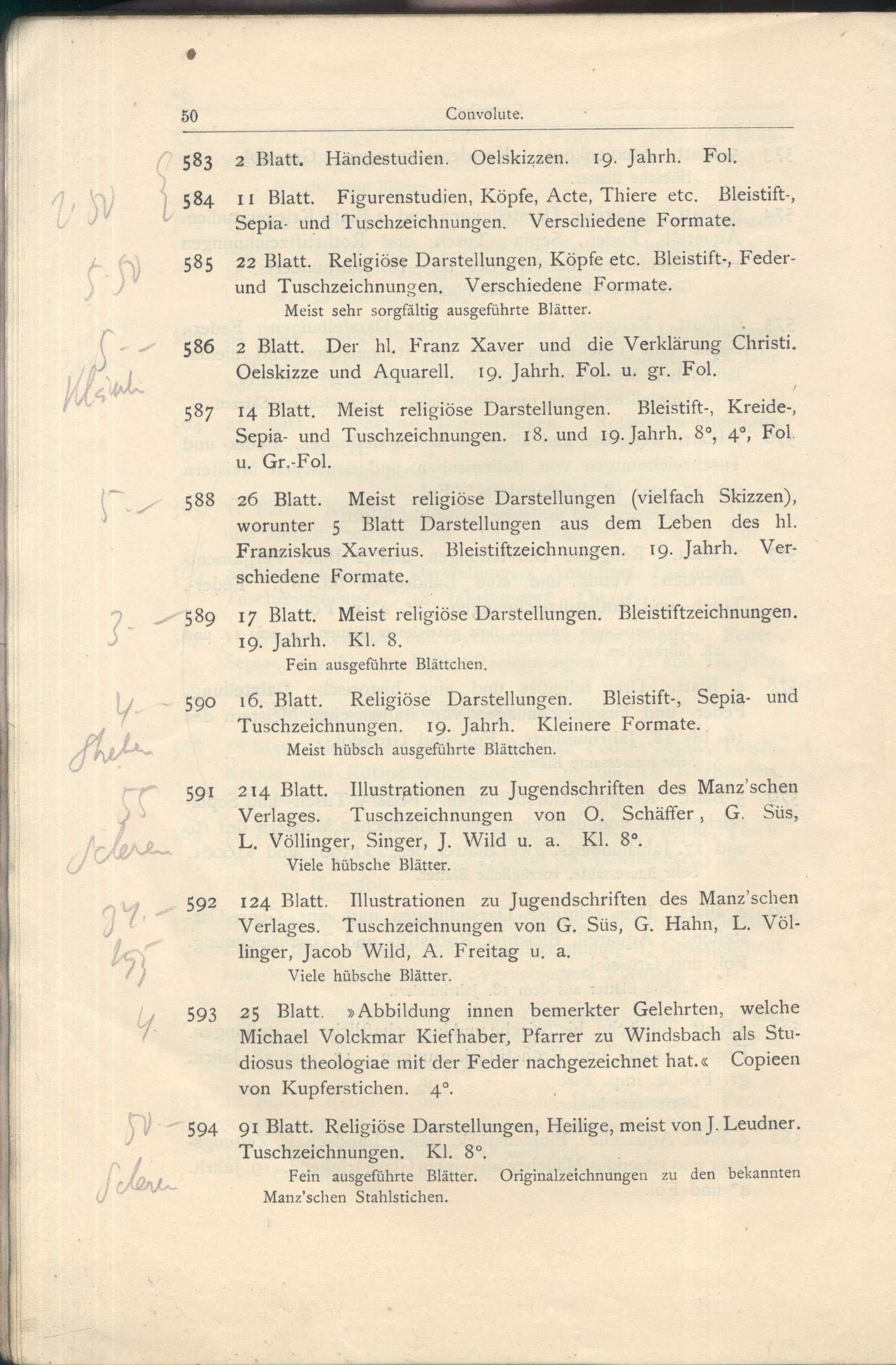 Náhledový obrázek Katalog der Kunst-Sammlung des Herrn Kommerzienraths und Verlagsbuchhändlers G. J. Manz in Regensburg - 52