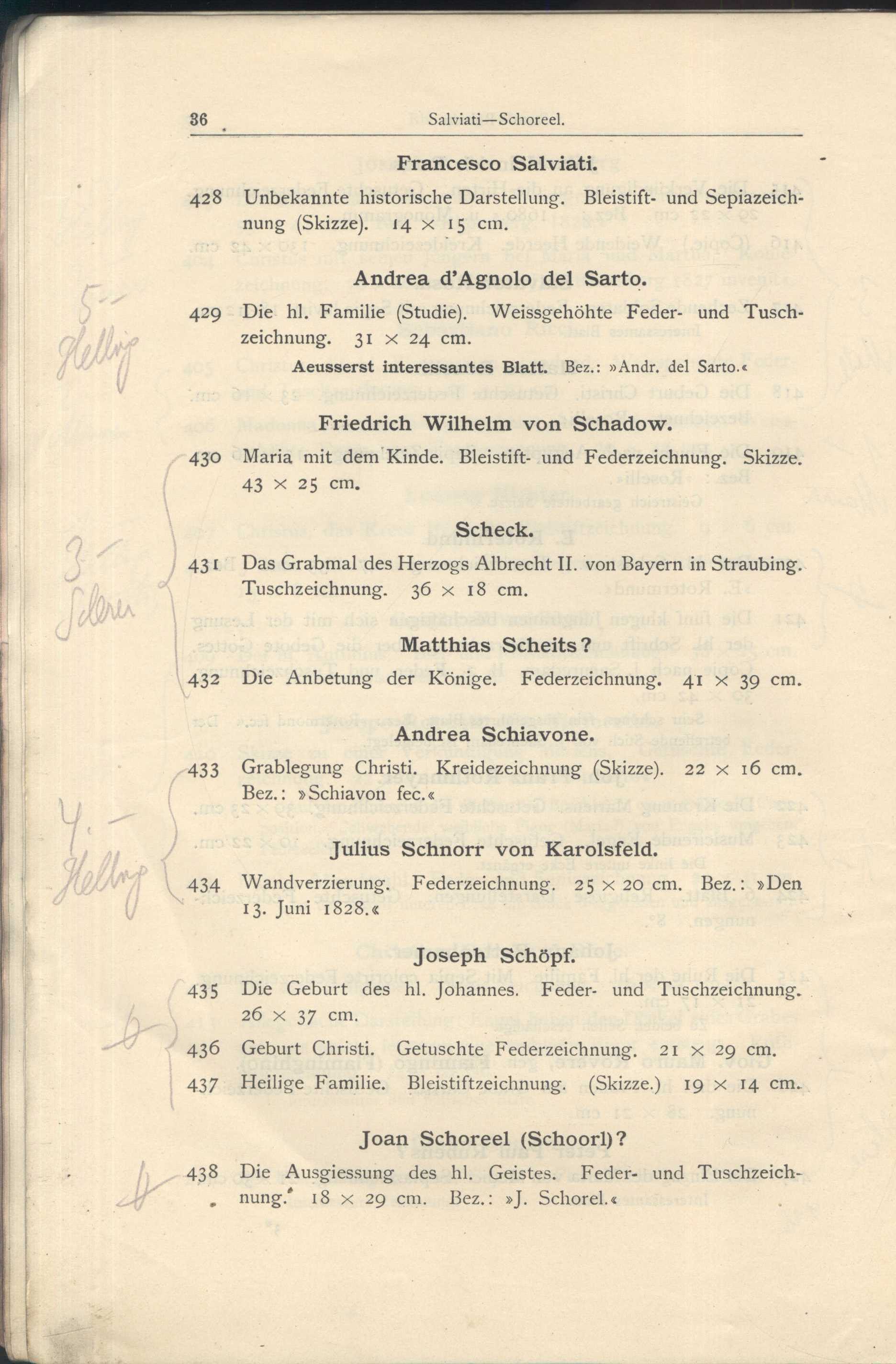 Náhledový obrázek Katalog der Kunst-Sammlung des Herrn Kommerzienraths und Verlagsbuchhändlers G. J. Manz in Regensburg - 38