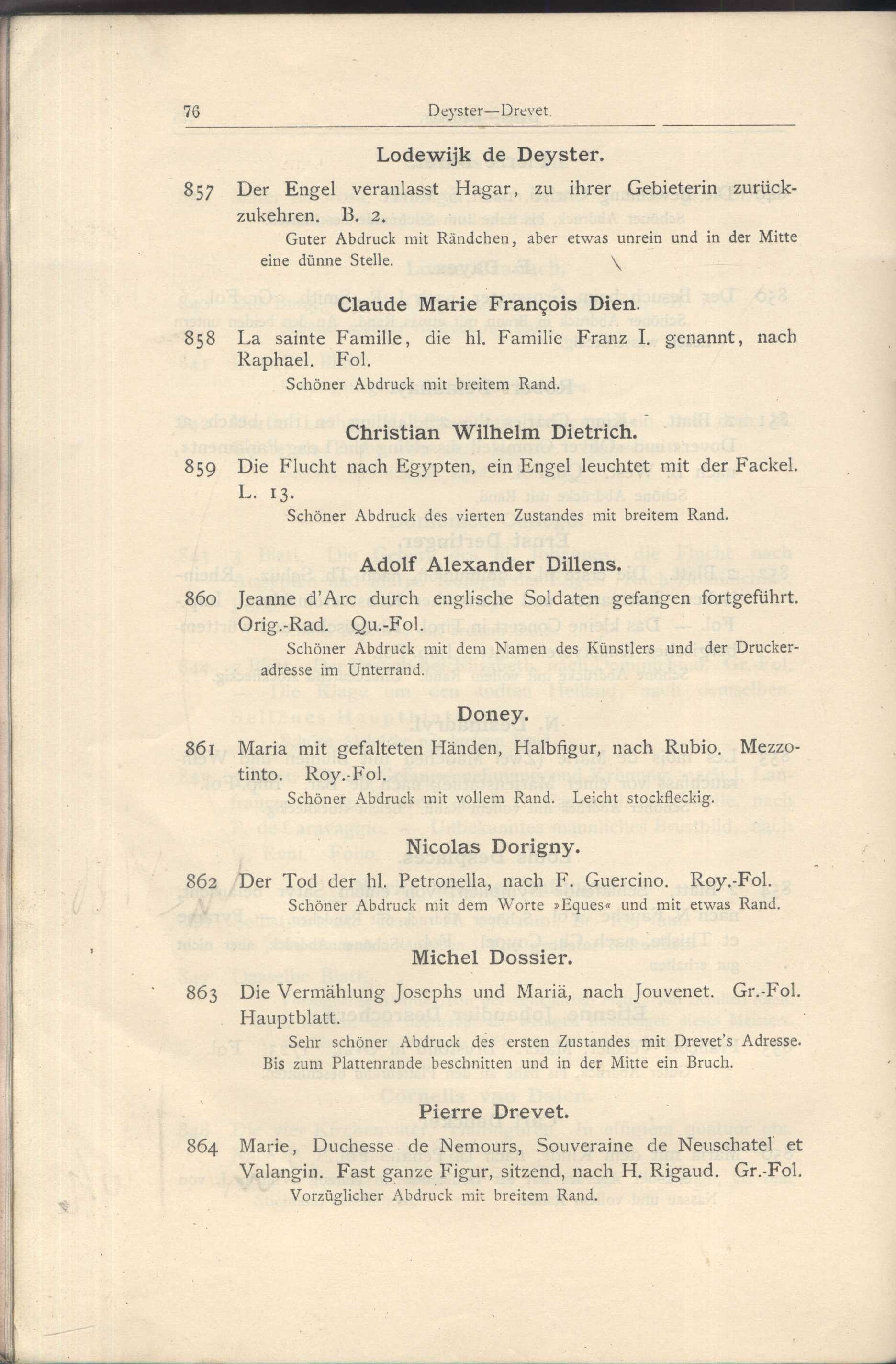 Náhledový obrázek Katalog der Kunst-Sammlung des Herrn Kommerzienraths und Verlagsbuchhändlers G. J. Manz in Regensburg - 67