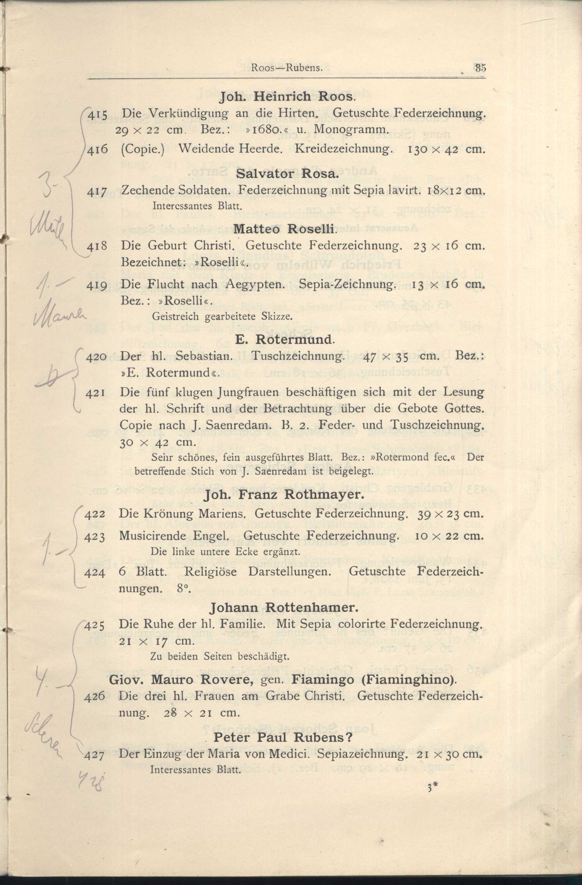 Náhledový obrázek Katalog der Kunst-Sammlung des Herrn Kommerzienraths und Verlagsbuchhändlers G. J. Manz in Regensburg - 37