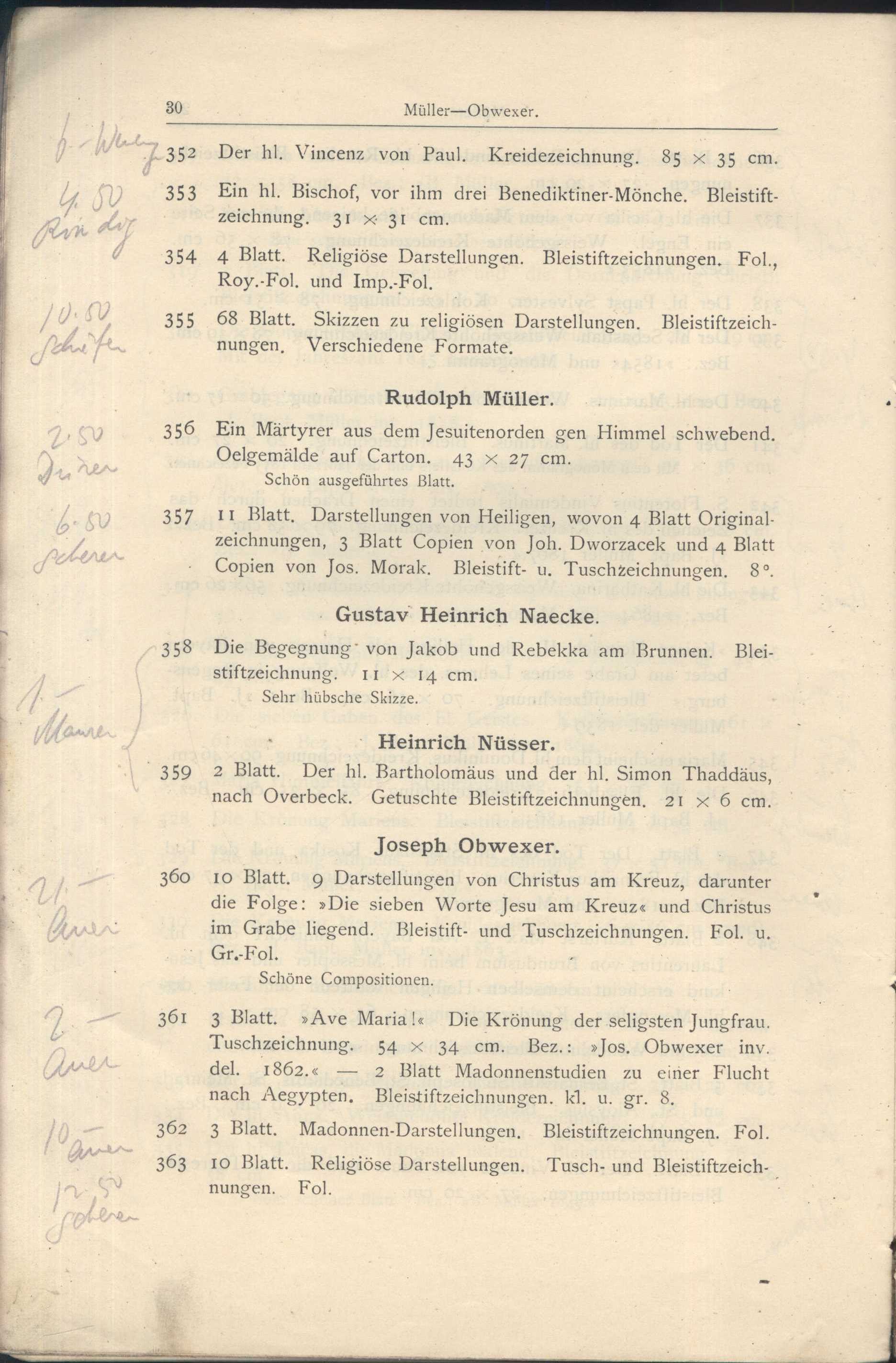 Náhledový obrázek Katalog der Kunst-Sammlung des Herrn Kommerzienraths und Verlagsbuchhändlers G. J. Manz in Regensburg - 32
