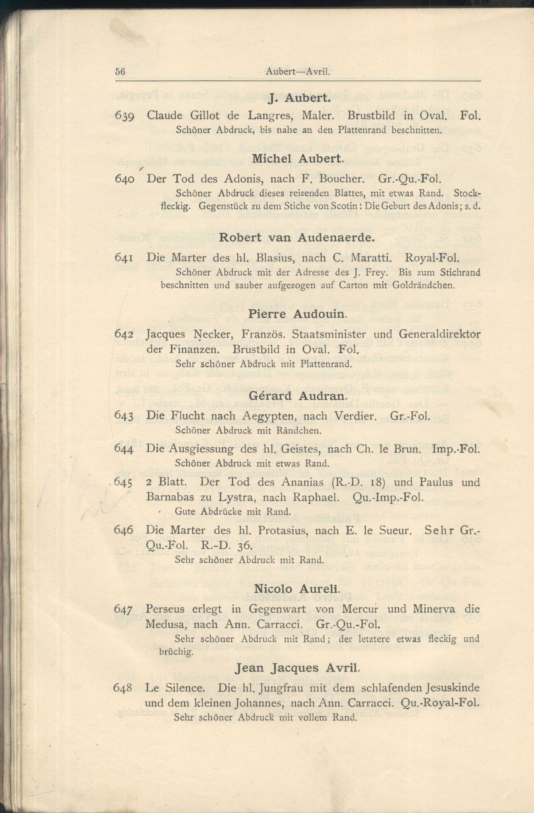Náhledový obrázek Katalog der Kunst-Sammlung des Herrn Kommerzienraths und Verlagsbuchhändlers G. J. Manz in Regensburg - 55