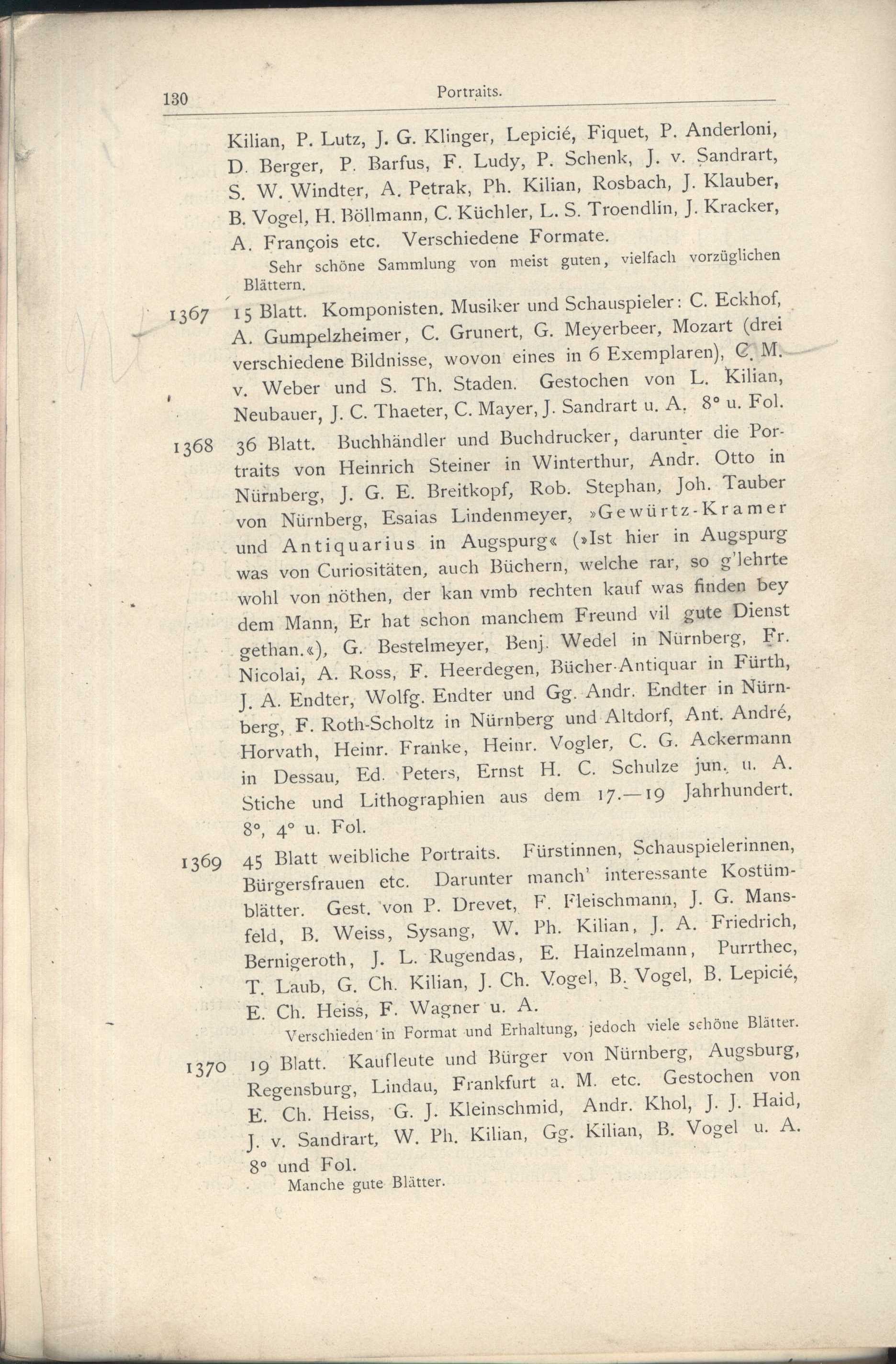 Náhledový obrázek Katalog der Kunst-Sammlung des Herrn Kommerzienraths und Verlagsbuchhändlers G. J. Manz in Regensburg - 64