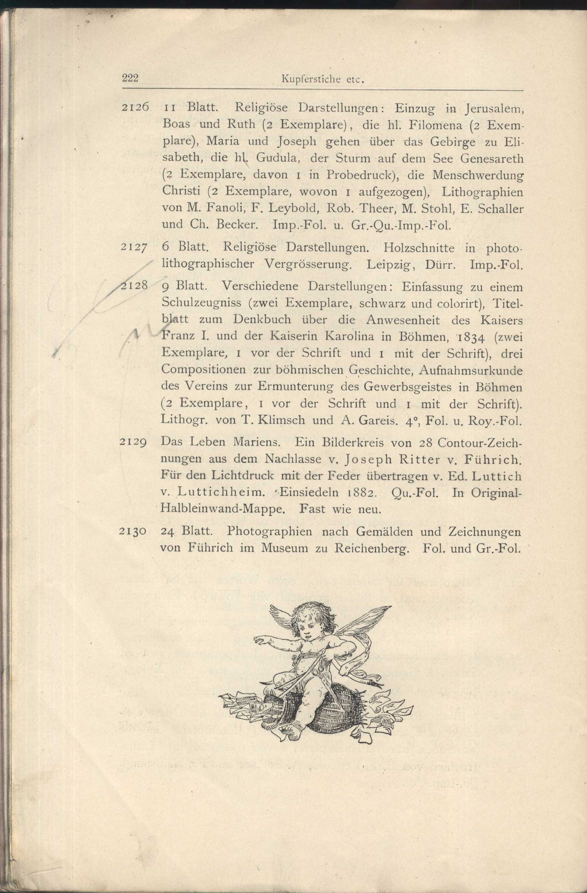 Náhledový obrázek Katalog der Kunst-Sammlung des Herrn Kommerzienraths und Verlagsbuchhändlers G. J. Manz in Regensburg - 98