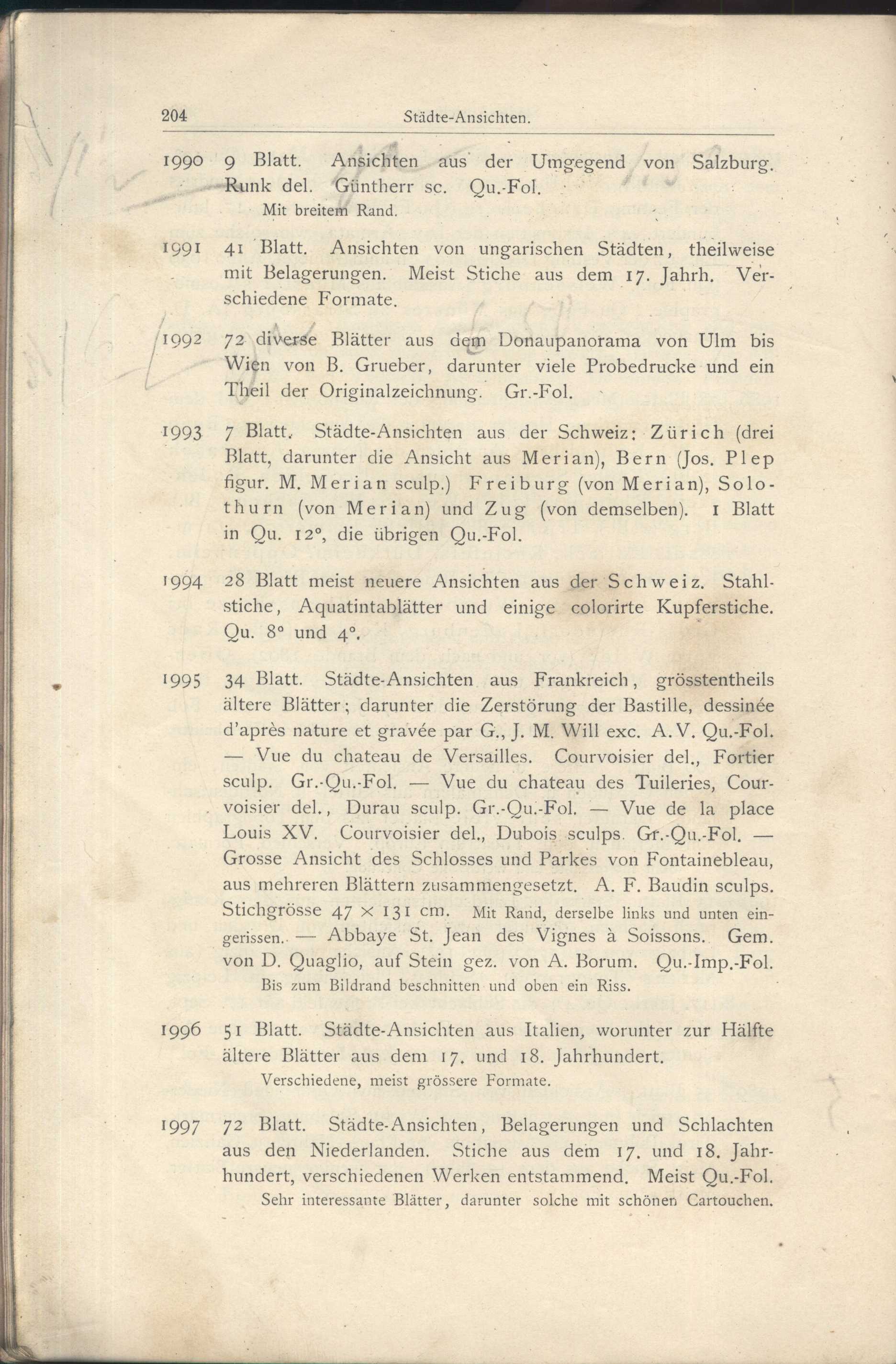 Náhledový obrázek Katalog der Kunst-Sammlung des Herrn Kommerzienraths und Verlagsbuchhändlers G. J. Manz in Regensburg - 94