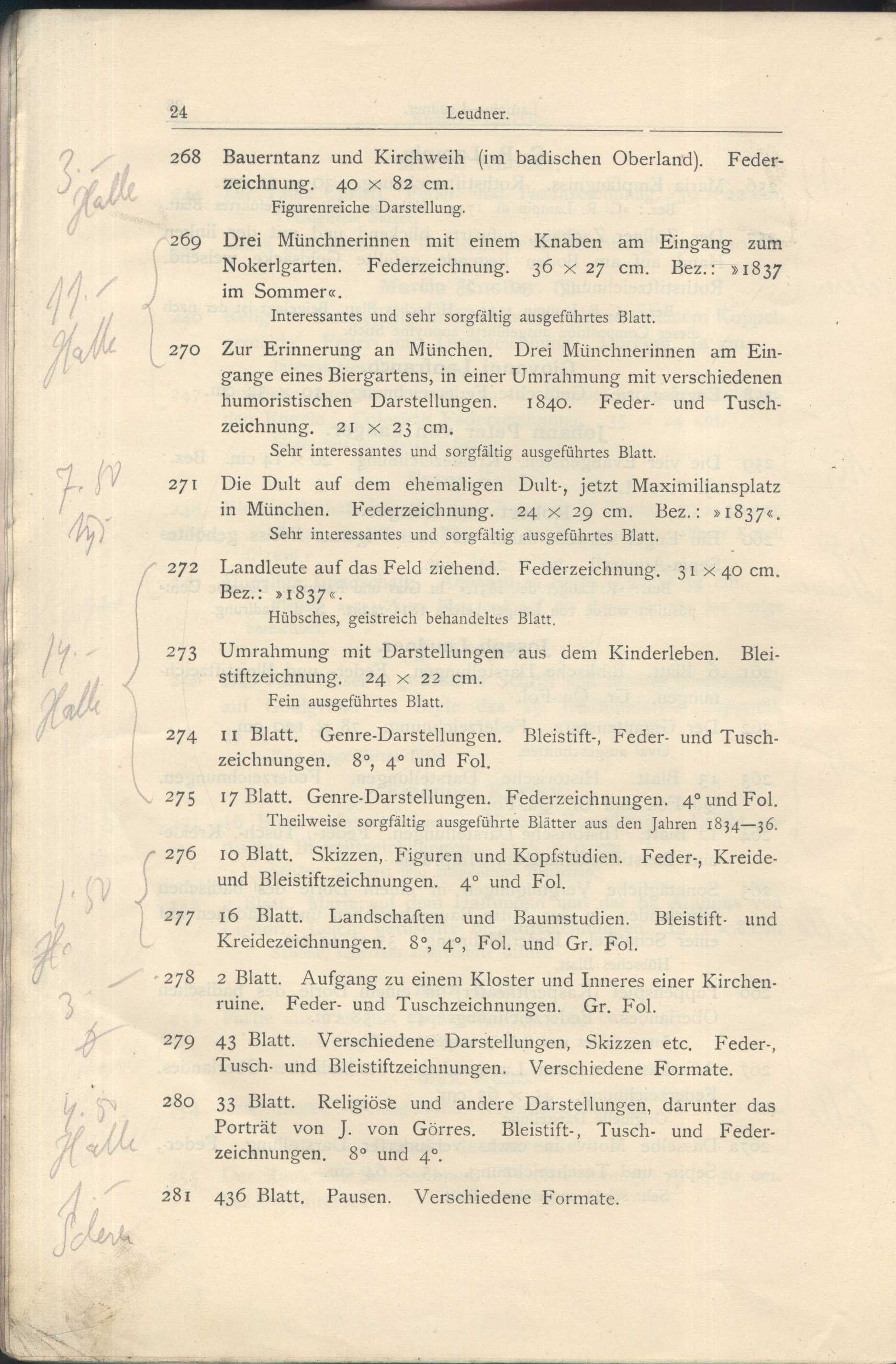 Náhledový obrázek Katalog der Kunst-Sammlung des Herrn Kommerzienraths und Verlagsbuchhändlers G. J. Manz in Regensburg - 26