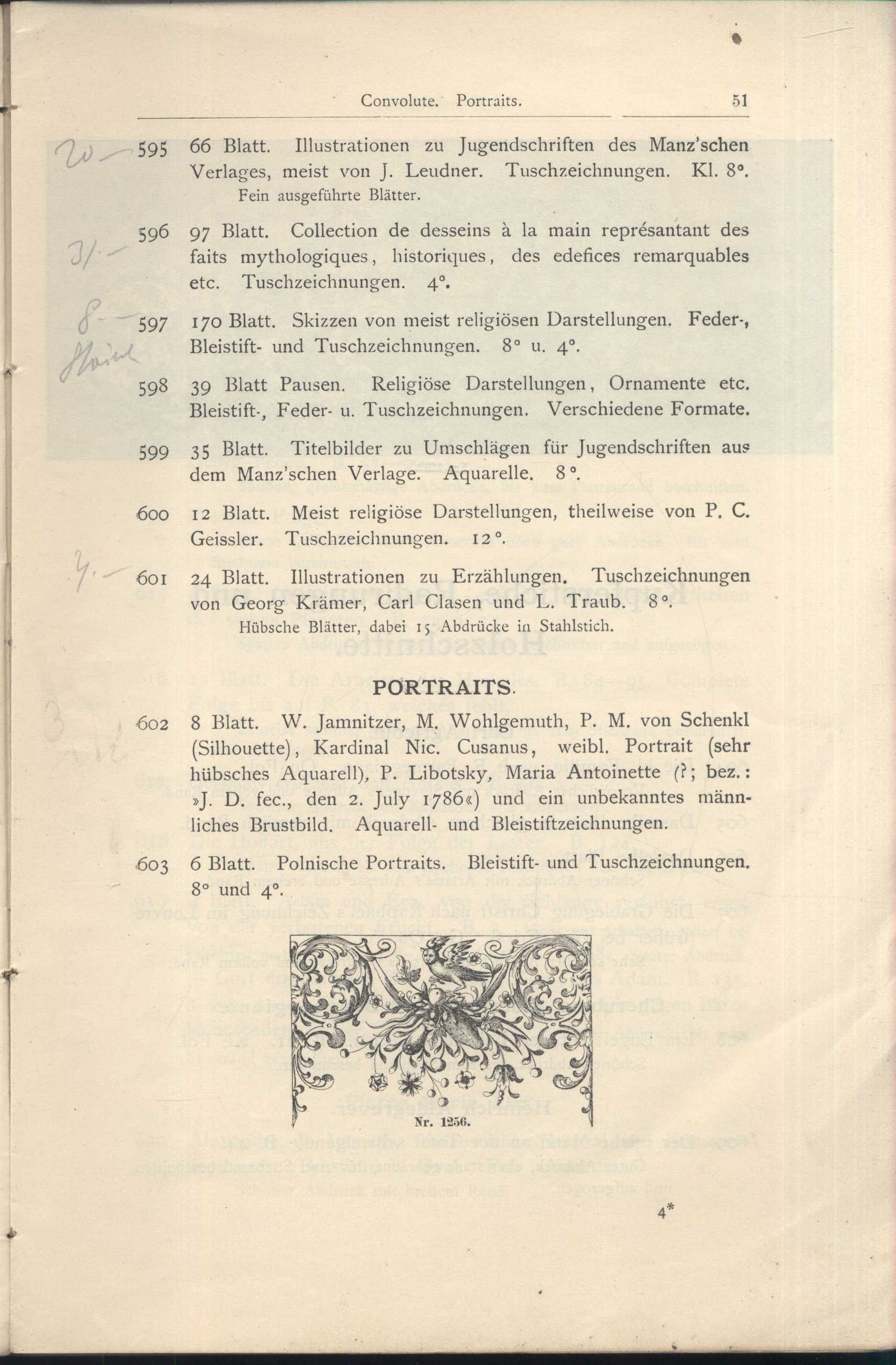 Náhledový obrázek Katalog der Kunst-Sammlung des Herrn Kommerzienraths und Verlagsbuchhändlers G. J. Manz in Regensburg - 53