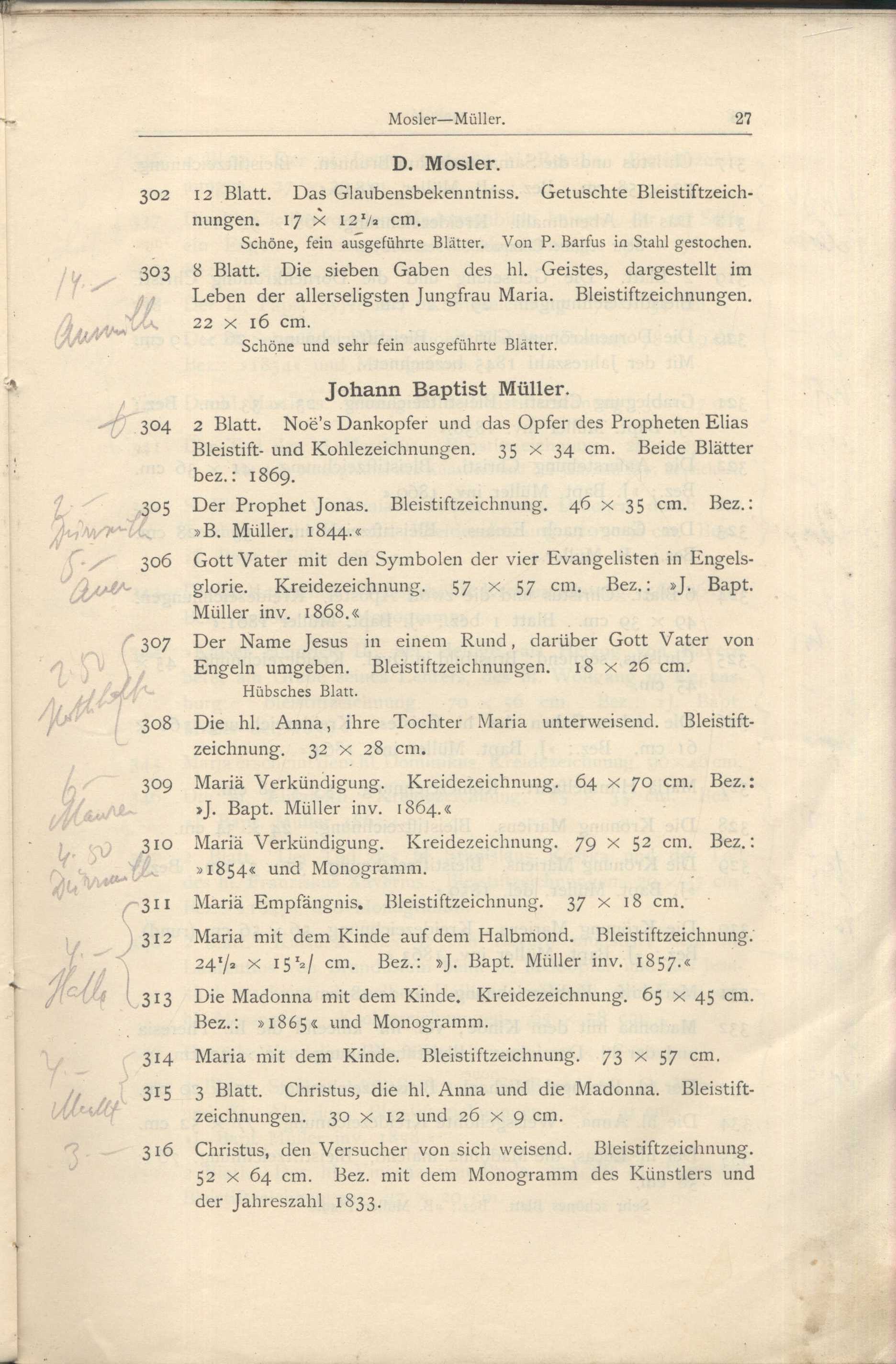 Náhledový obrázek Katalog der Kunst-Sammlung des Herrn Kommerzienraths und Verlagsbuchhändlers G. J. Manz in Regensburg - 29
