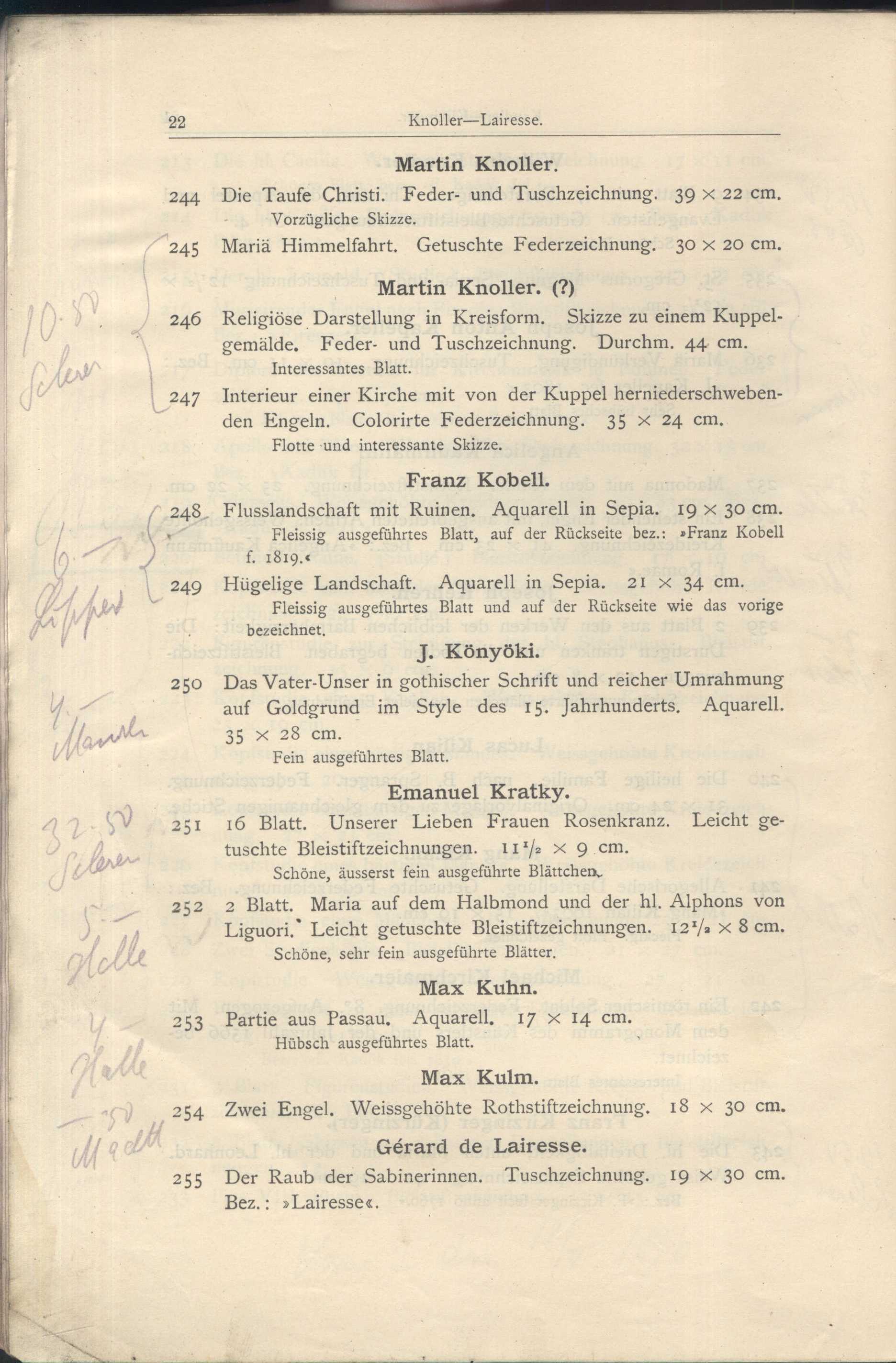 Náhledový obrázek Katalog der Kunst-Sammlung des Herrn Kommerzienraths und Verlagsbuchhändlers G. J. Manz in Regensburg - 24