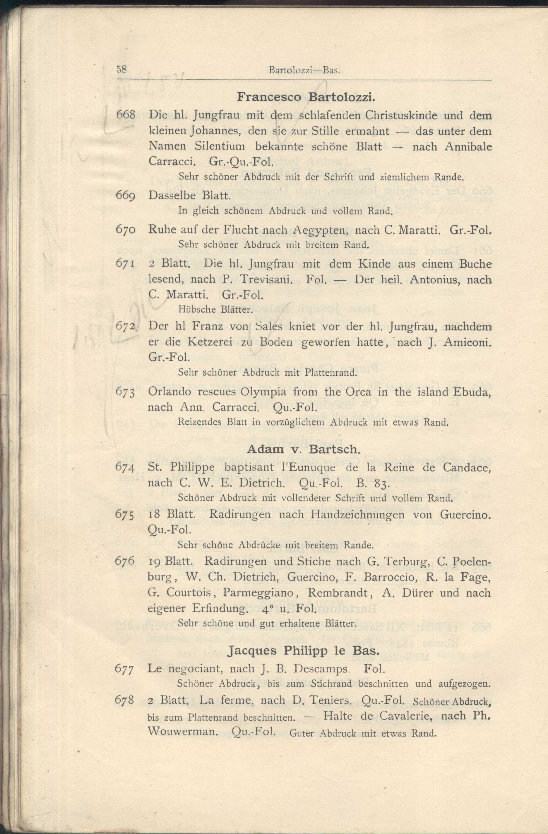 Náhledový obrázek Katalog der Kunst-Sammlung des Herrn Kommerzienraths und Verlagsbuchhändlers G. J. Manz in Regensburg - 56