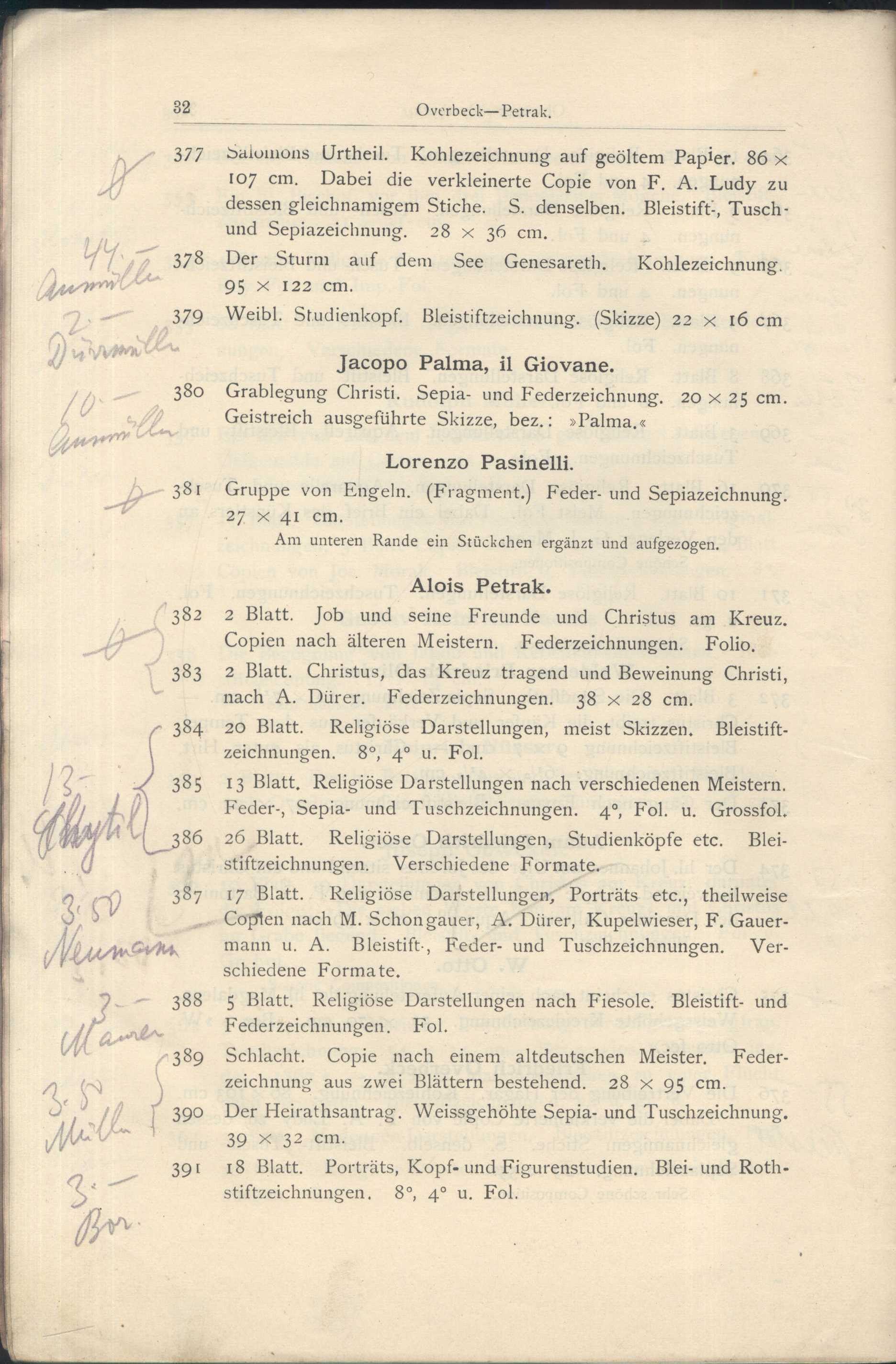 Náhledový obrázek Katalog der Kunst-Sammlung des Herrn Kommerzienraths und Verlagsbuchhändlers G. J. Manz in Regensburg - 34