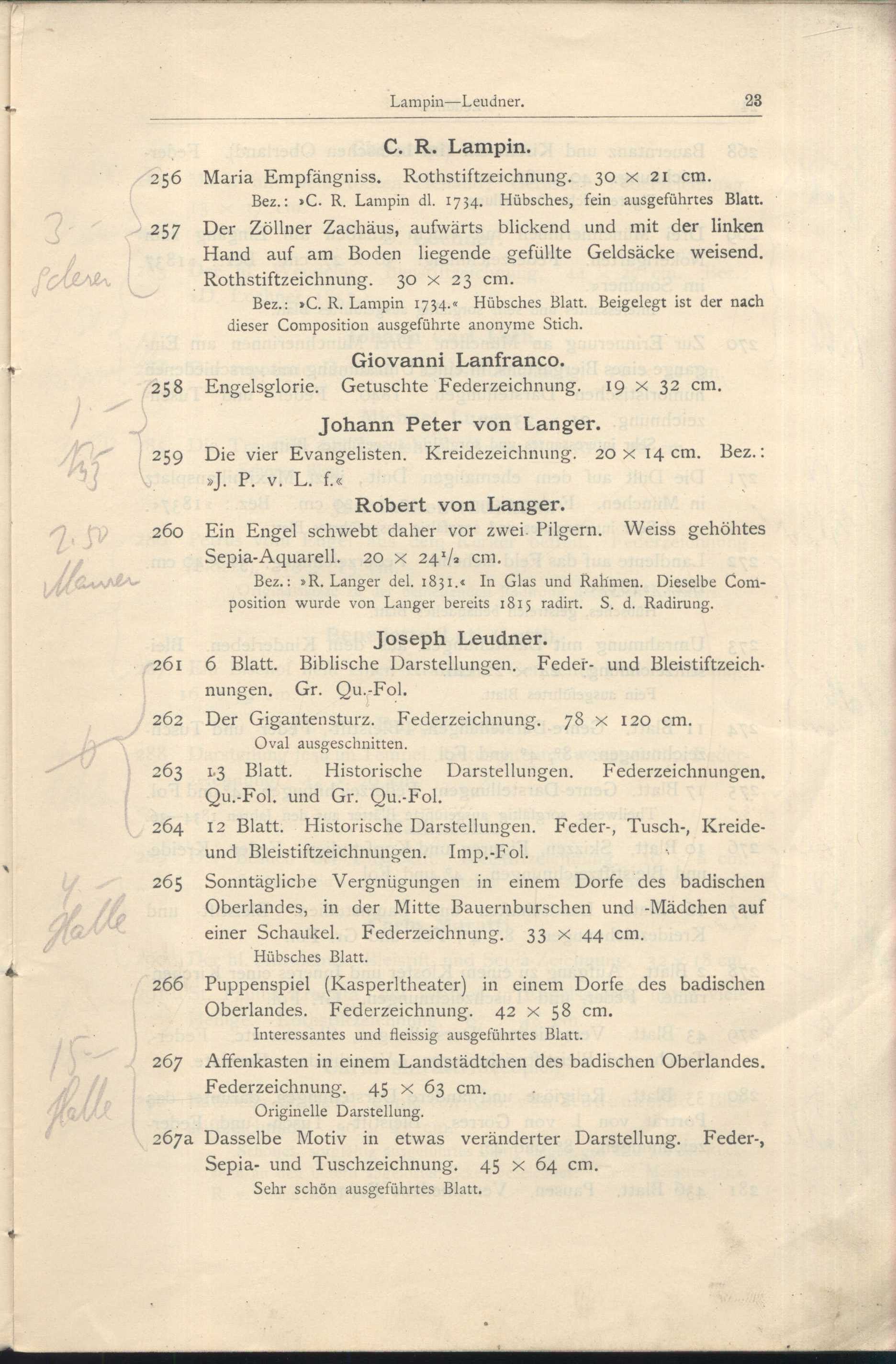 Náhledový obrázek Katalog der Kunst-Sammlung des Herrn Kommerzienraths und Verlagsbuchhändlers G. J. Manz in Regensburg - 25