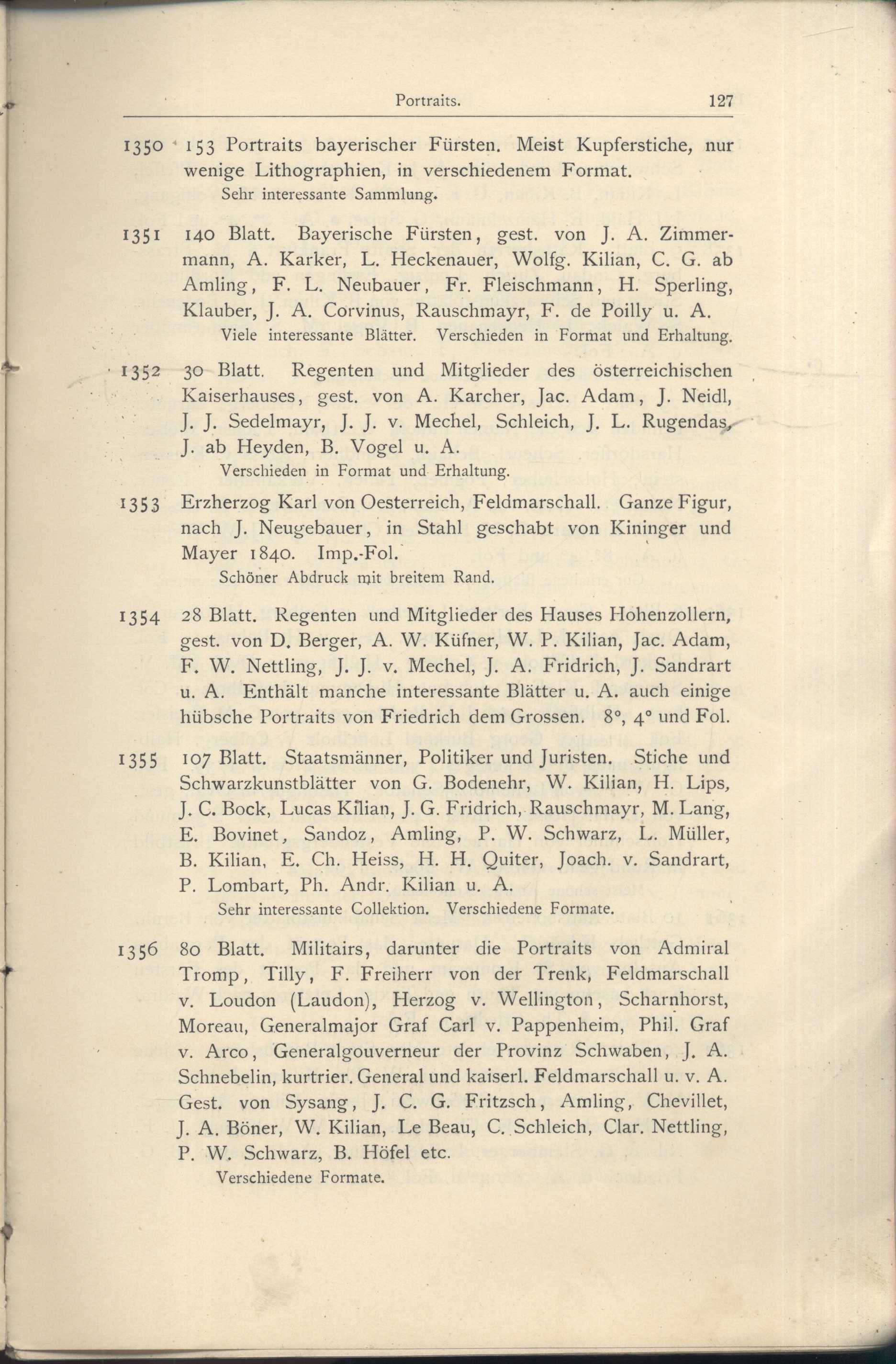 Náhledový obrázek Katalog der Kunst-Sammlung des Herrn Kommerzienraths und Verlagsbuchhändlers G. J. Manz in Regensburg - 62