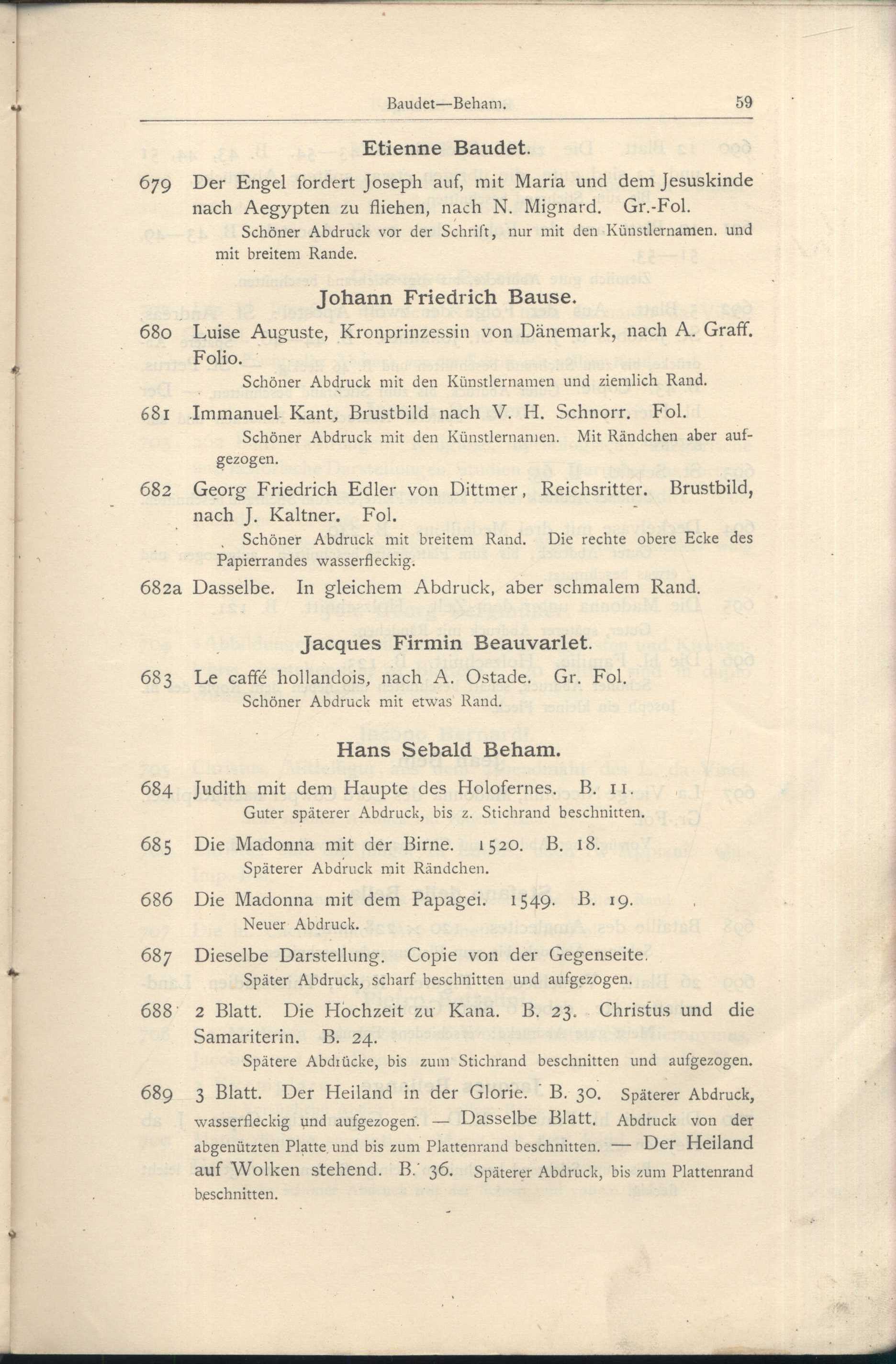 Náhledový obrázek Katalog der Kunst-Sammlung des Herrn Kommerzienraths und Verlagsbuchhändlers G. J. Manz in Regensburg - 57