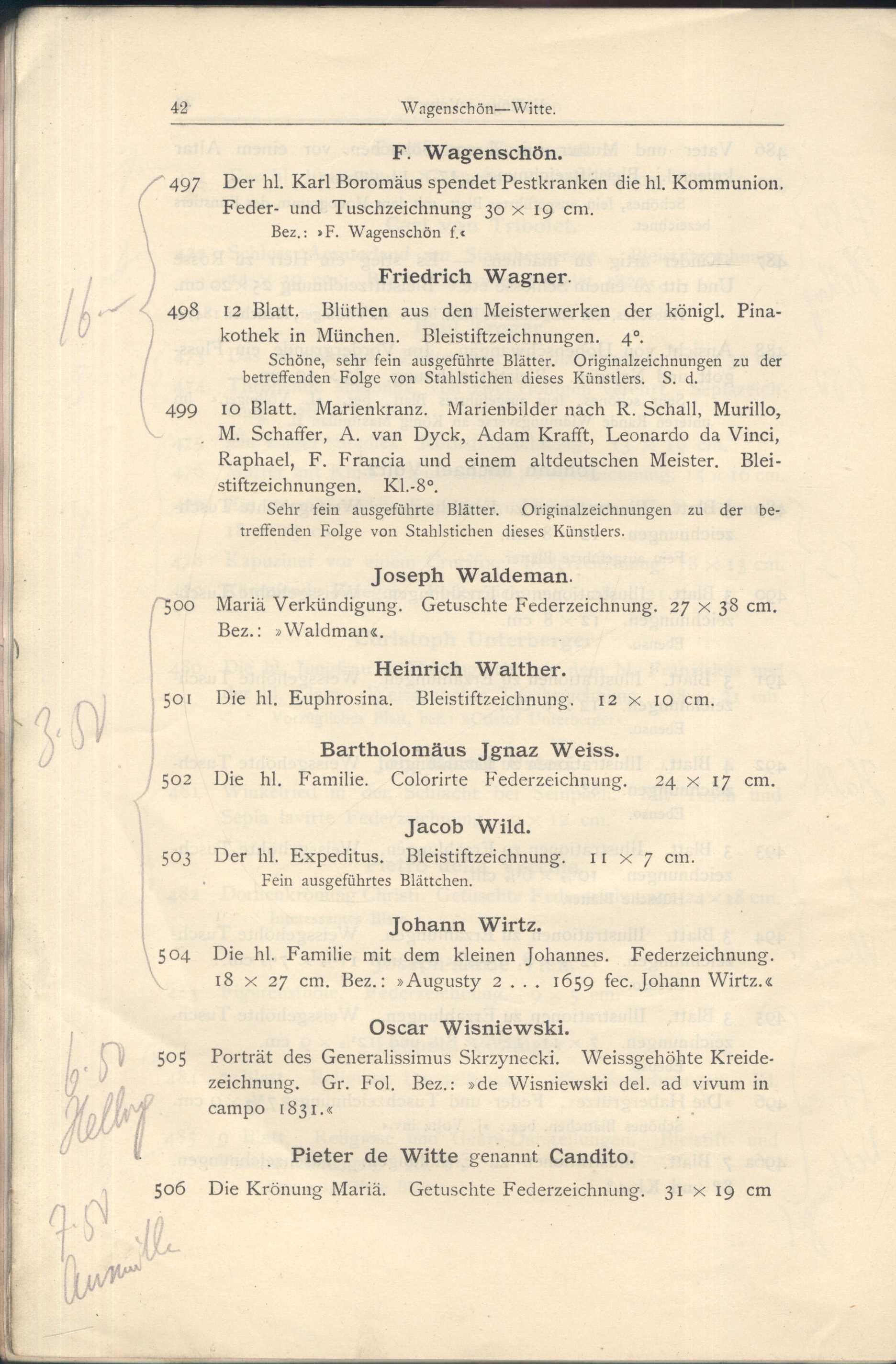 Náhledový obrázek Katalog der Kunst-Sammlung des Herrn Kommerzienraths und Verlagsbuchhändlers G. J. Manz in Regensburg - 44