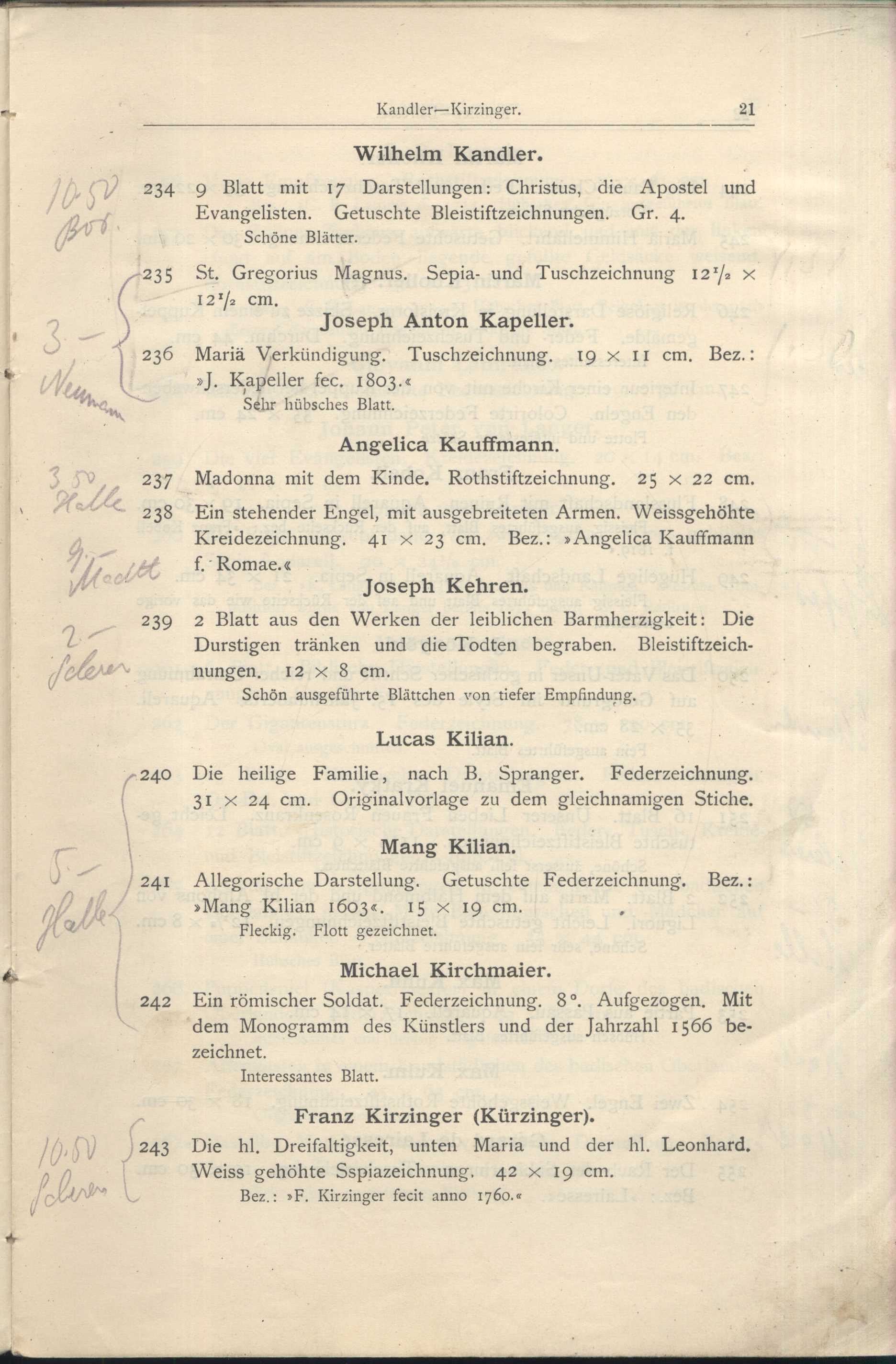 Náhledový obrázek Katalog der Kunst-Sammlung des Herrn Kommerzienraths und Verlagsbuchhändlers G. J. Manz in Regensburg - 23