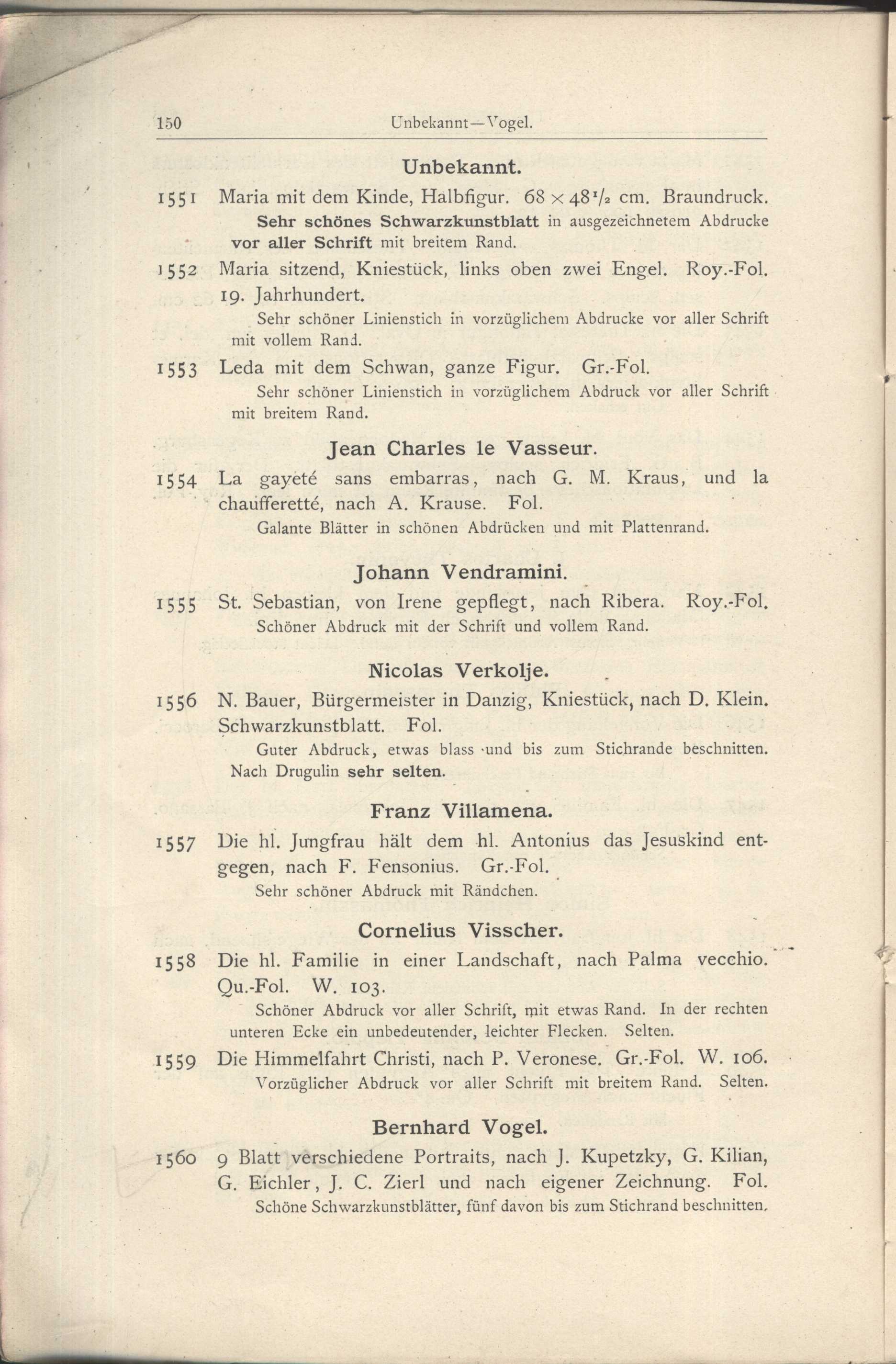 Náhledový obrázek Katalog der Kunst-Sammlung des Herrn Kommerzienraths und Verlagsbuchhändlers G. J. Manz in Regensburg - 70