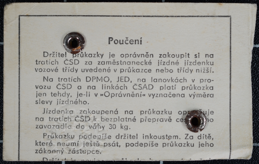 Náhledový obrázek Fotografie Josefa Semráda z legitimace ČSD - 2