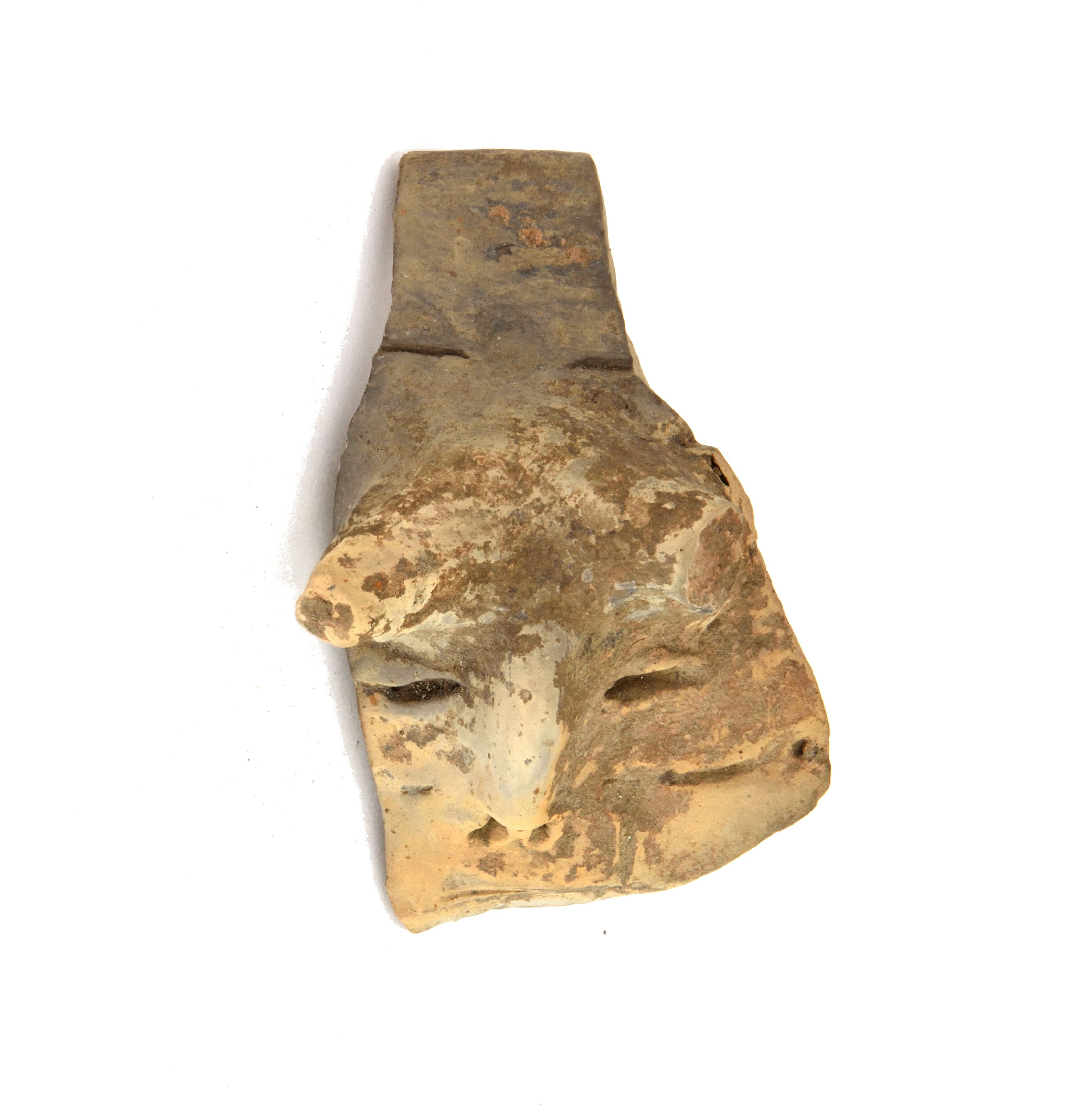 Náhledový obrázek Keramický fragment s lidskou tváří - 1