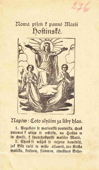 Náhledový obrázek Nová píseň k Panně Marii Hostinské - 1
