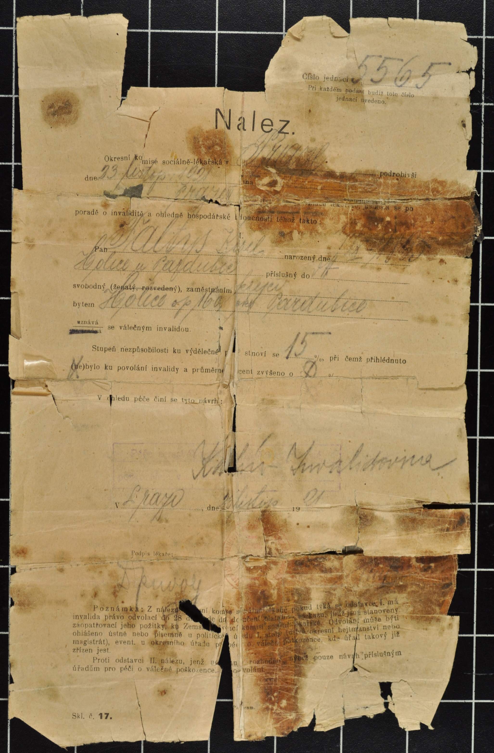 Náhledový obrázek Uznání invalidity - 1