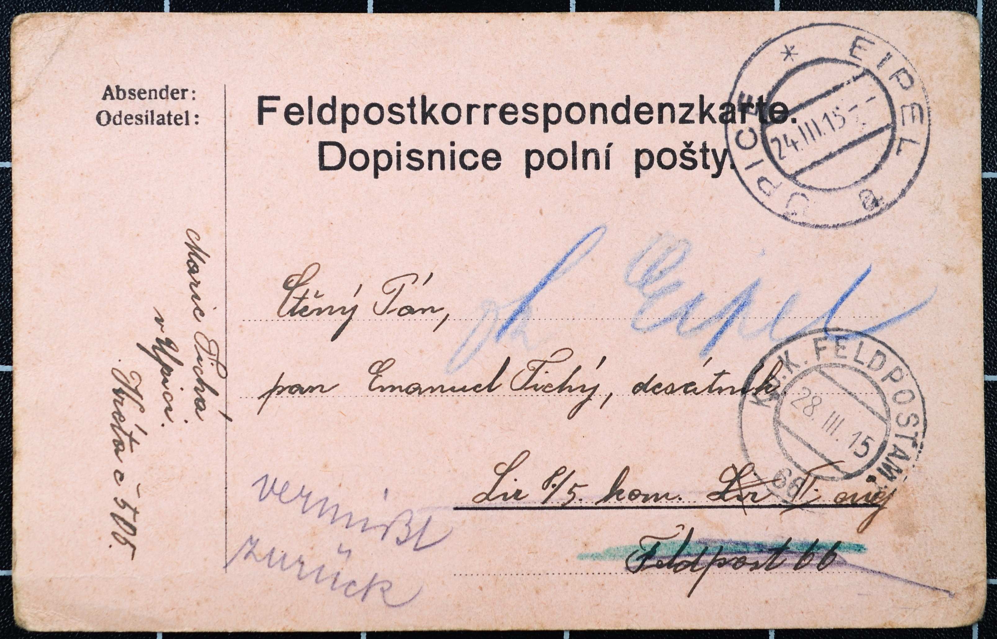 Náhledový obrázek Korespondce Emanuela Tichého - 114