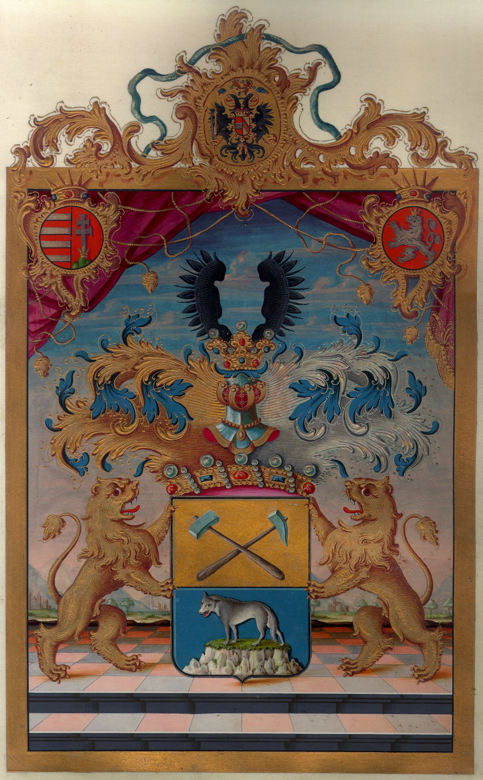 Obrázek Císař František II. povyšuje Josepha von Beierweck, rytmistra kyrysnického pluku prince nassavského a rytíře řádu Marie Terezie, do stavu svobodných pánů, uděluje mu predikáty Freyherr zu Siegesfeld a Wohlgebohrn a polepšuje mu erb