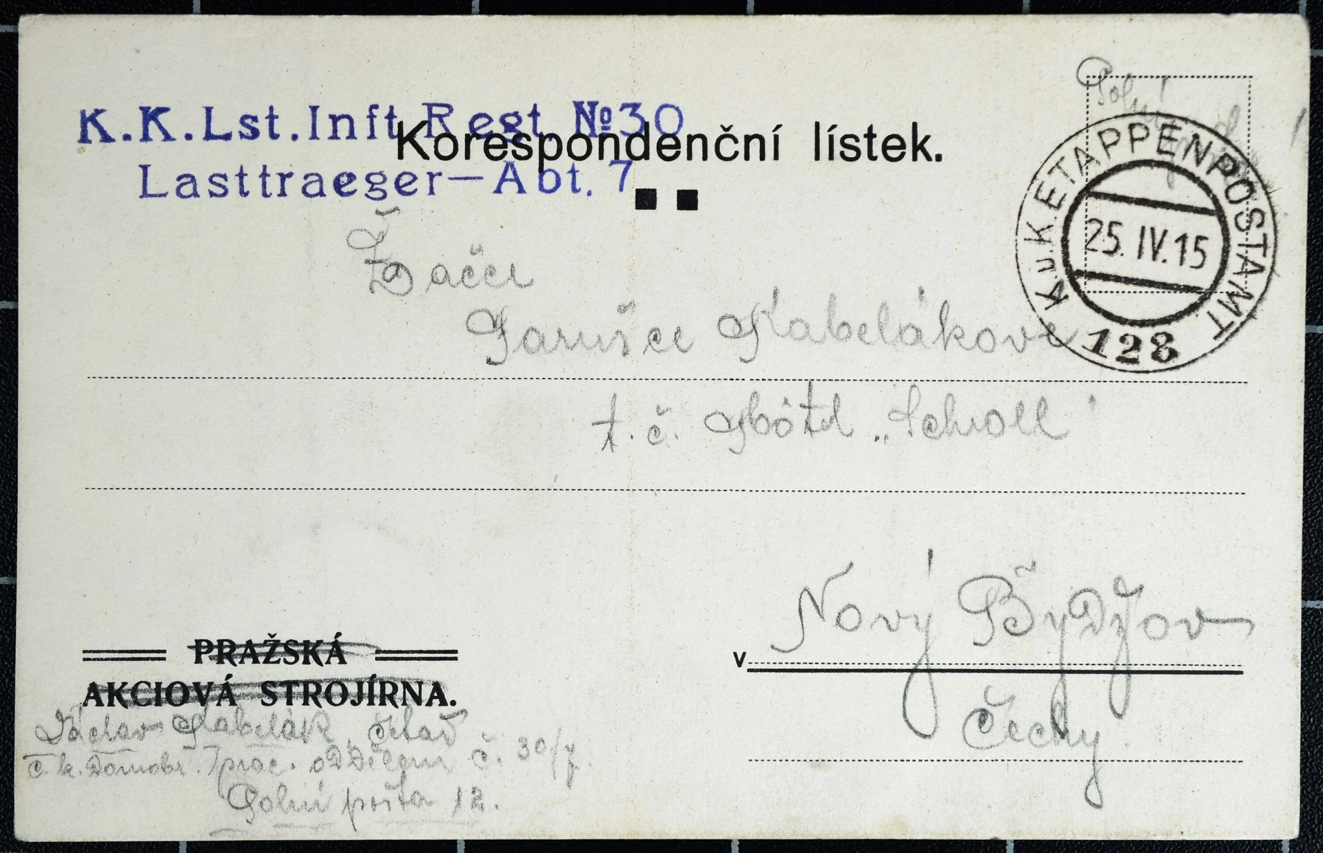 Náhledový obrázek předmětu Pohlednice Václava Kabeláka