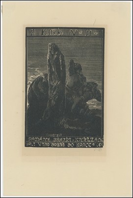 Náhledový obrázek Ex libris V. N., Památce bratří - 1