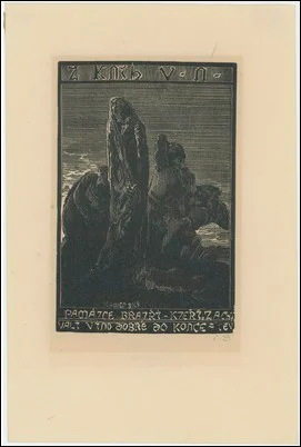Náhledový obrázek předmětu Ex libris V. N., Památce bratří
