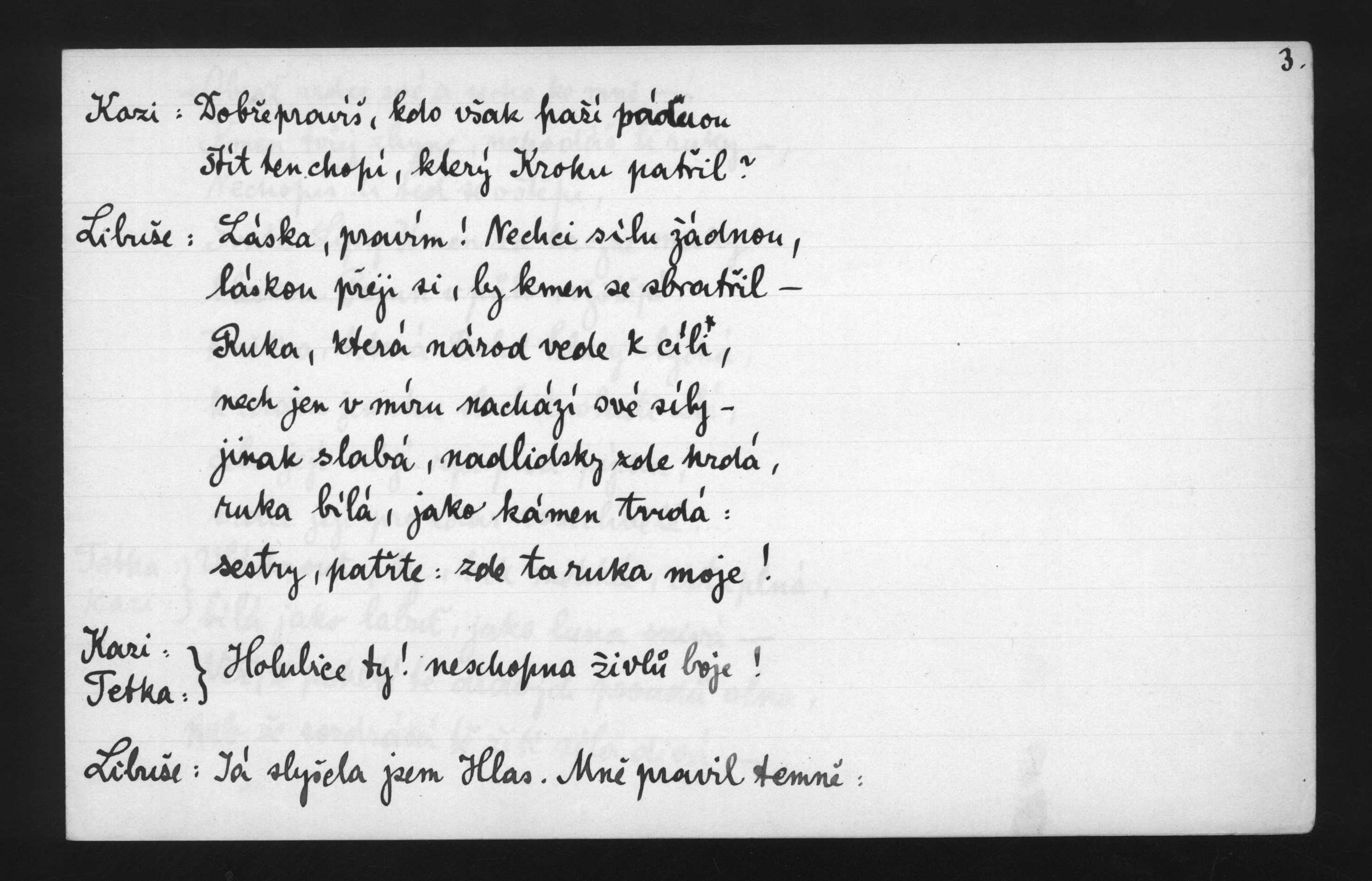 Náhledový obrázek Kněžna Libuše, operní libreto - jednání první - 1