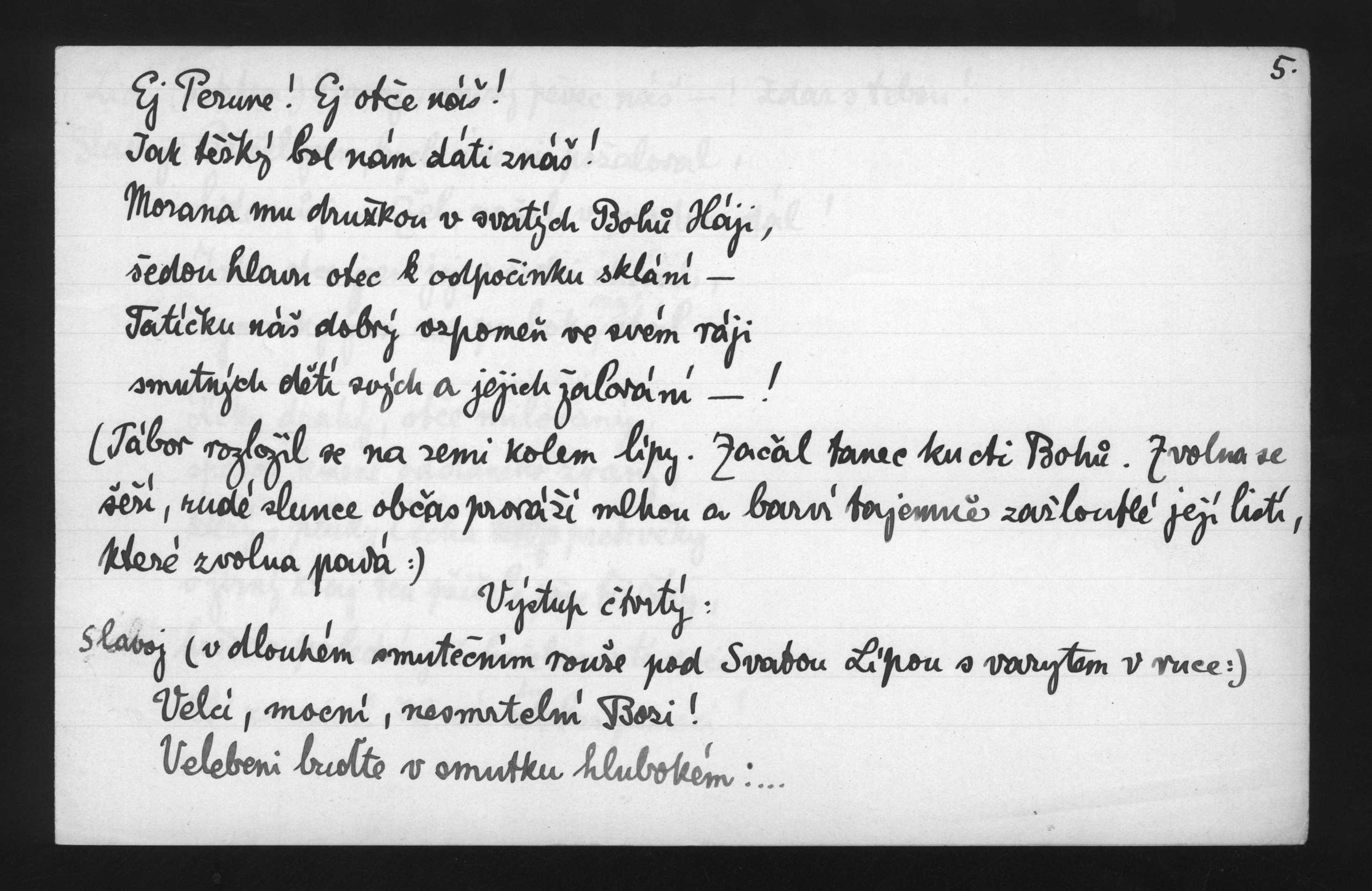 Náhledový obrázek Kněžna Libuše, operní libreto - jednání první - 1