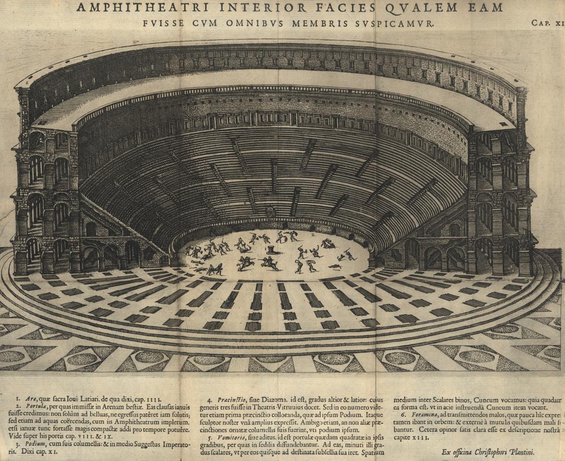 Náhledový obrázek předmětu Ivsti Lipsi De amphitheatro liber - nákres amfiteátru