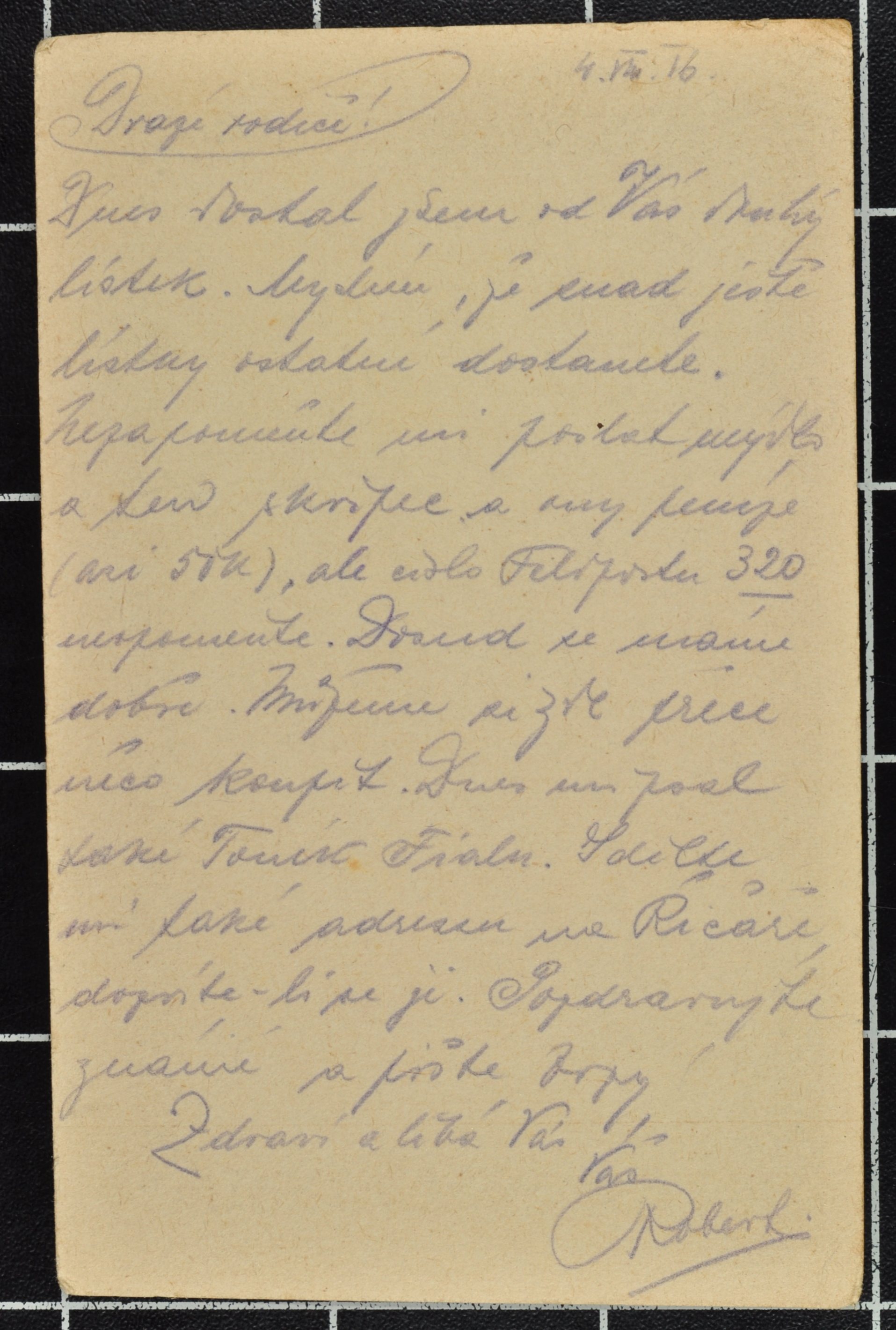 Náhledový obrázek Korespondence Roberta Dandy - 180