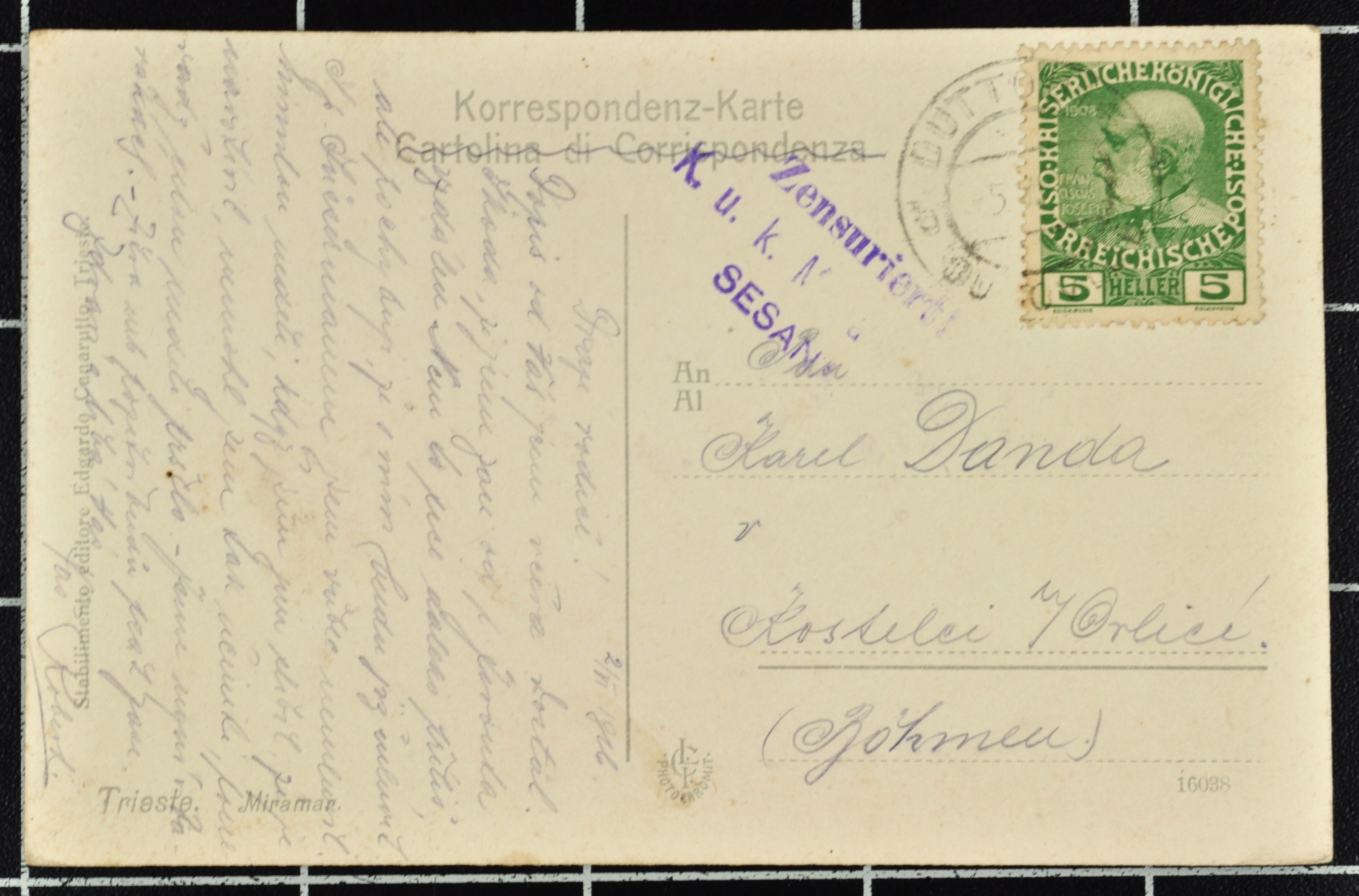 Náhledový obrázek Korespondence Roberta Dandy - 184
