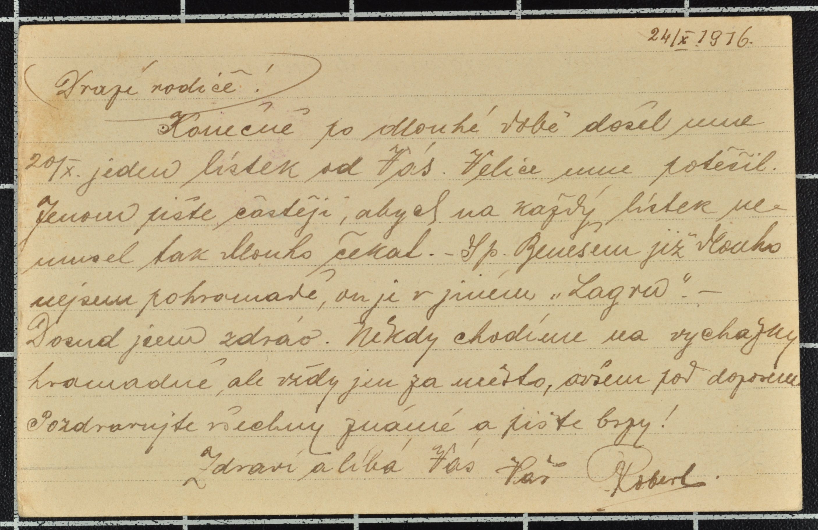Náhledový obrázek Korespondence Roberta Dandy - 176