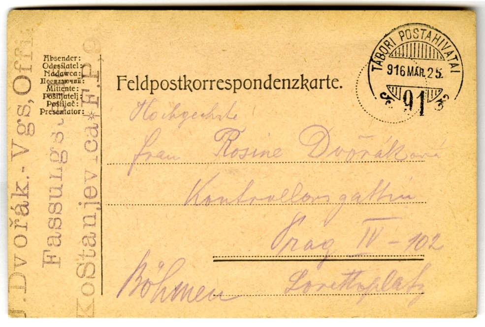 Náhledový obrázek Korespondence Josefa Dvořáka - 53