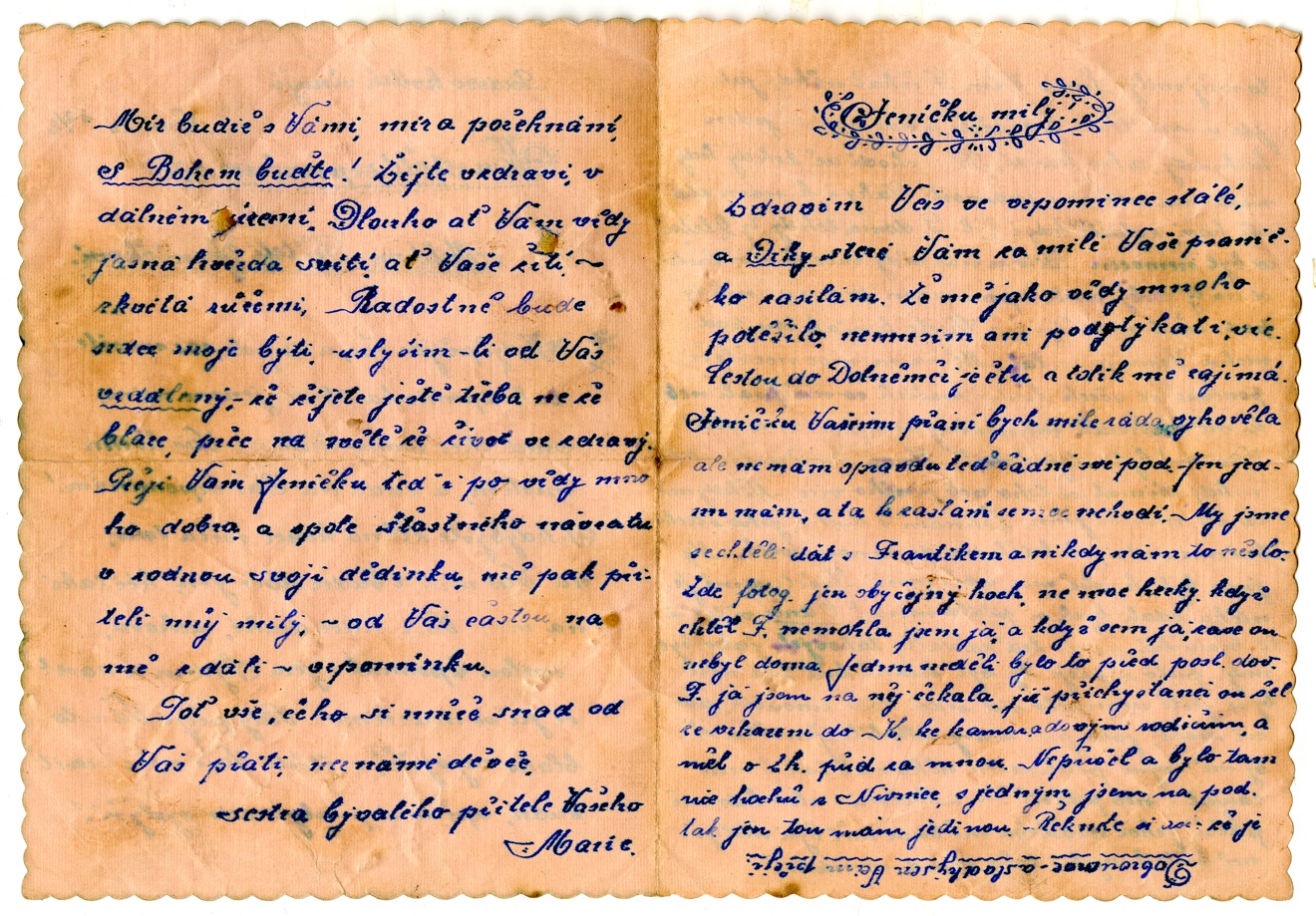 Náhledový obrázek Dopisy Marie Gazdíkové - 8