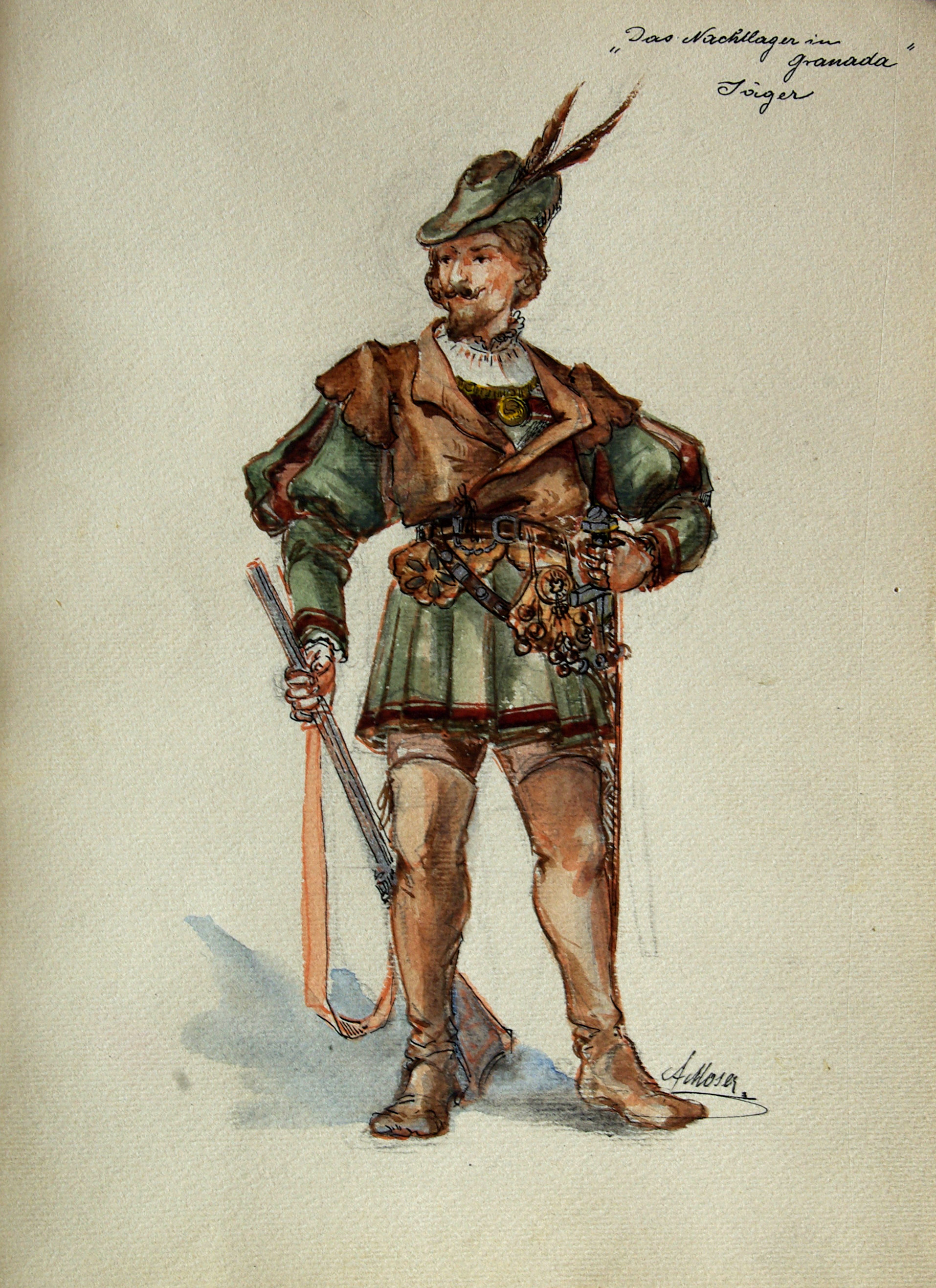 Náhledový obrázek Myslivec z opery Nocleh v Granadě (Conradin Kreutzer) - 1