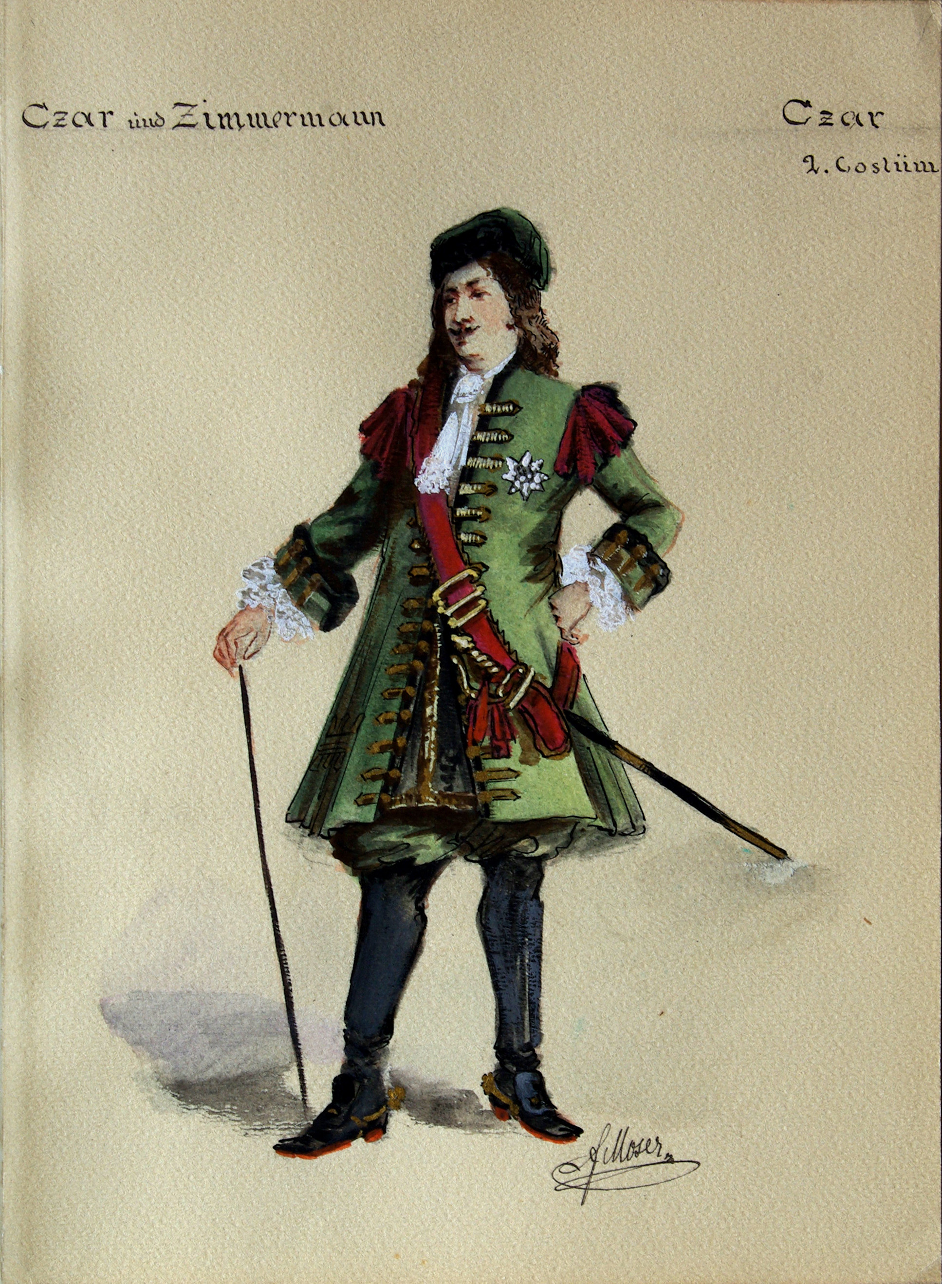 Náhledový obrázek Czar z opery Car a tesař (Gustav Albert Lortzing) - 1